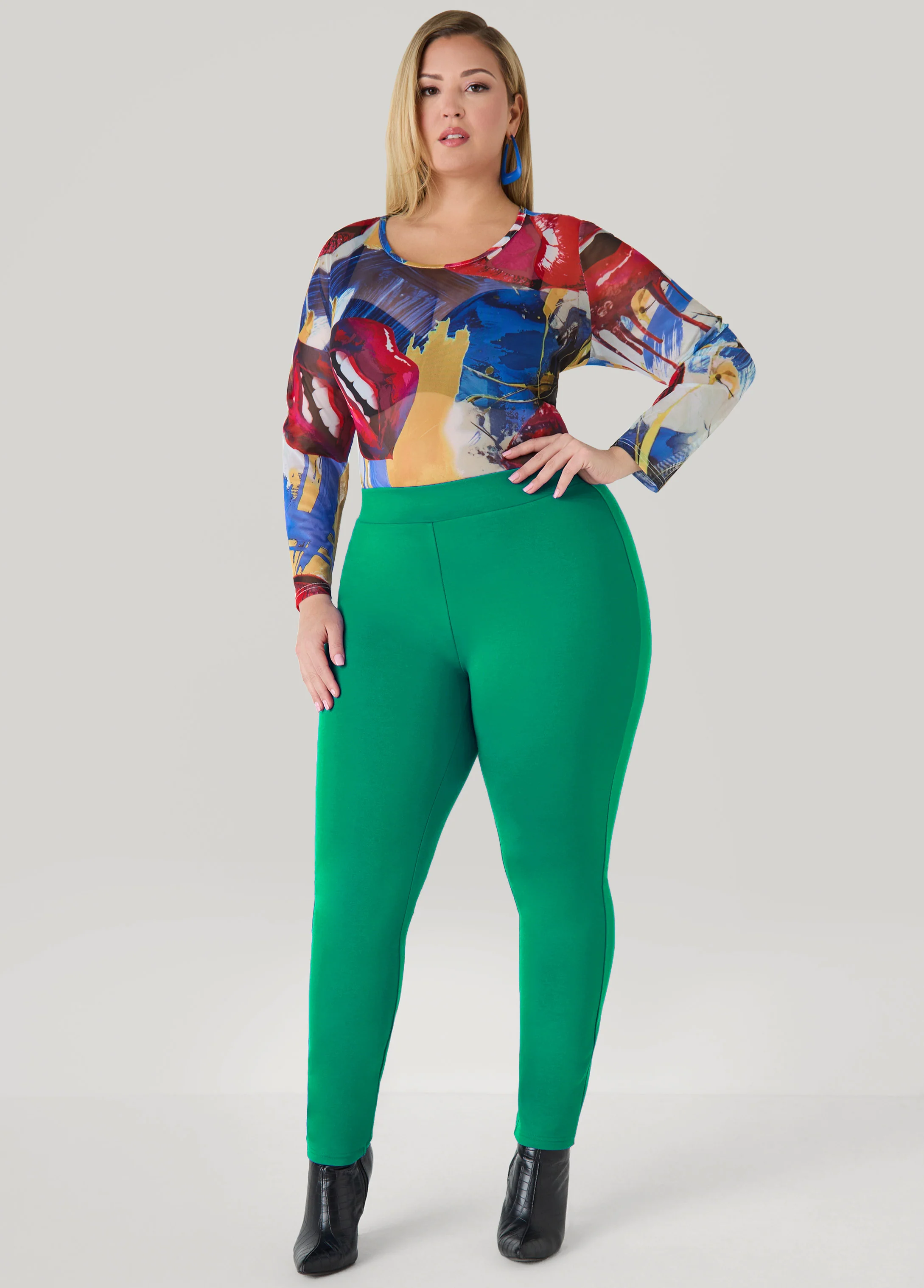 Ponte Pull On Leggings - Image 3