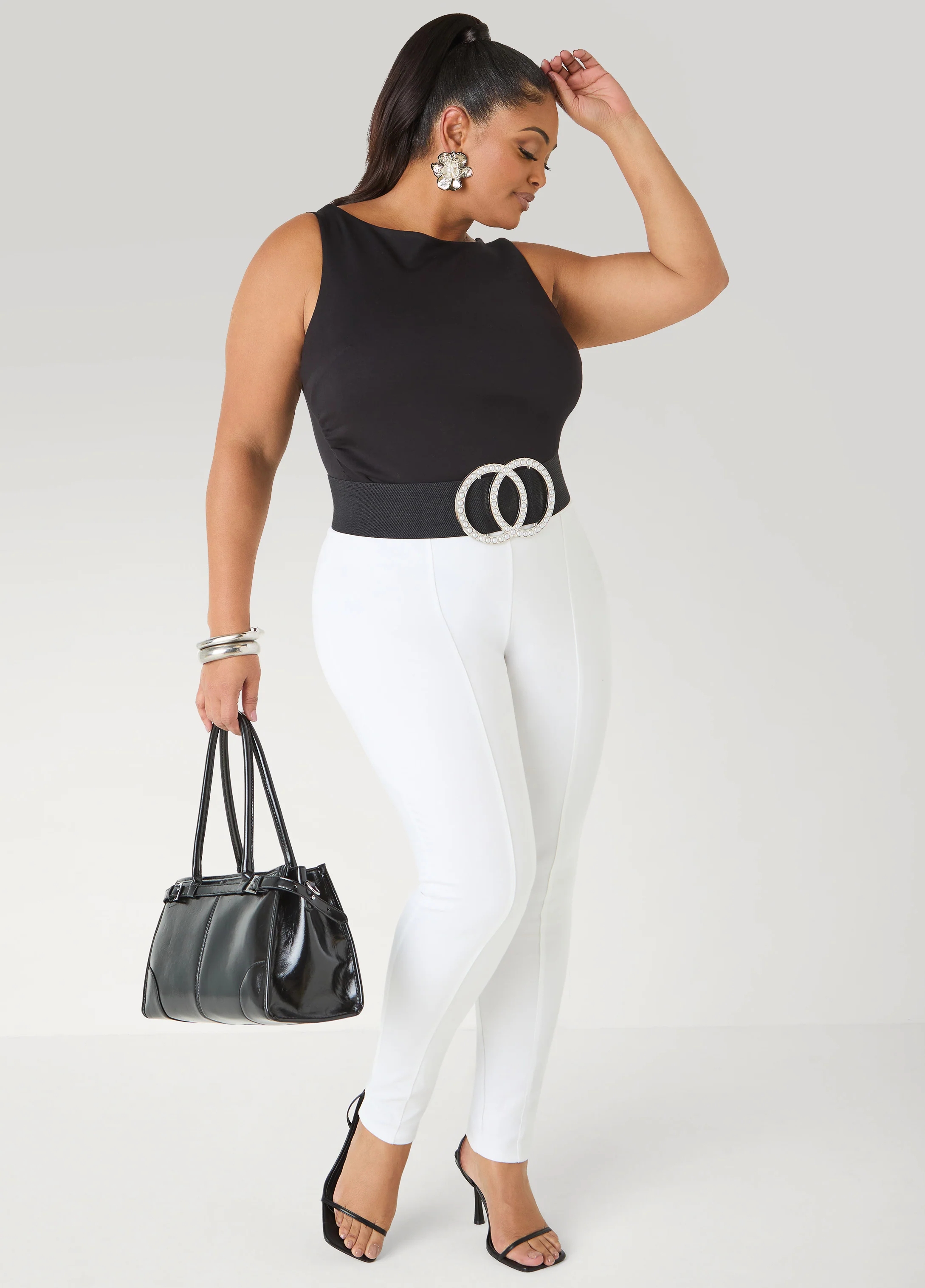 Seamed High Waist Leggings - Image 3