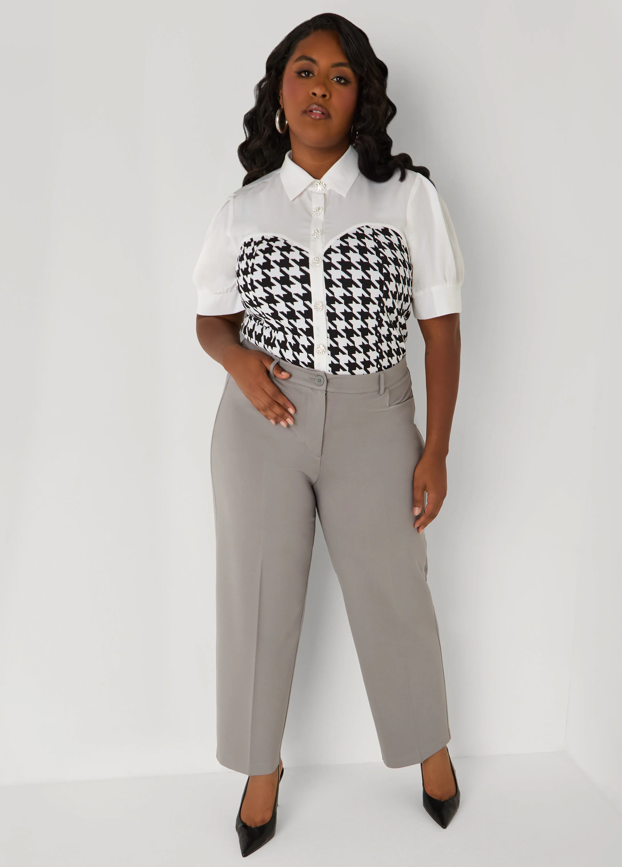 High Rise Ponte Trousers - Image 3