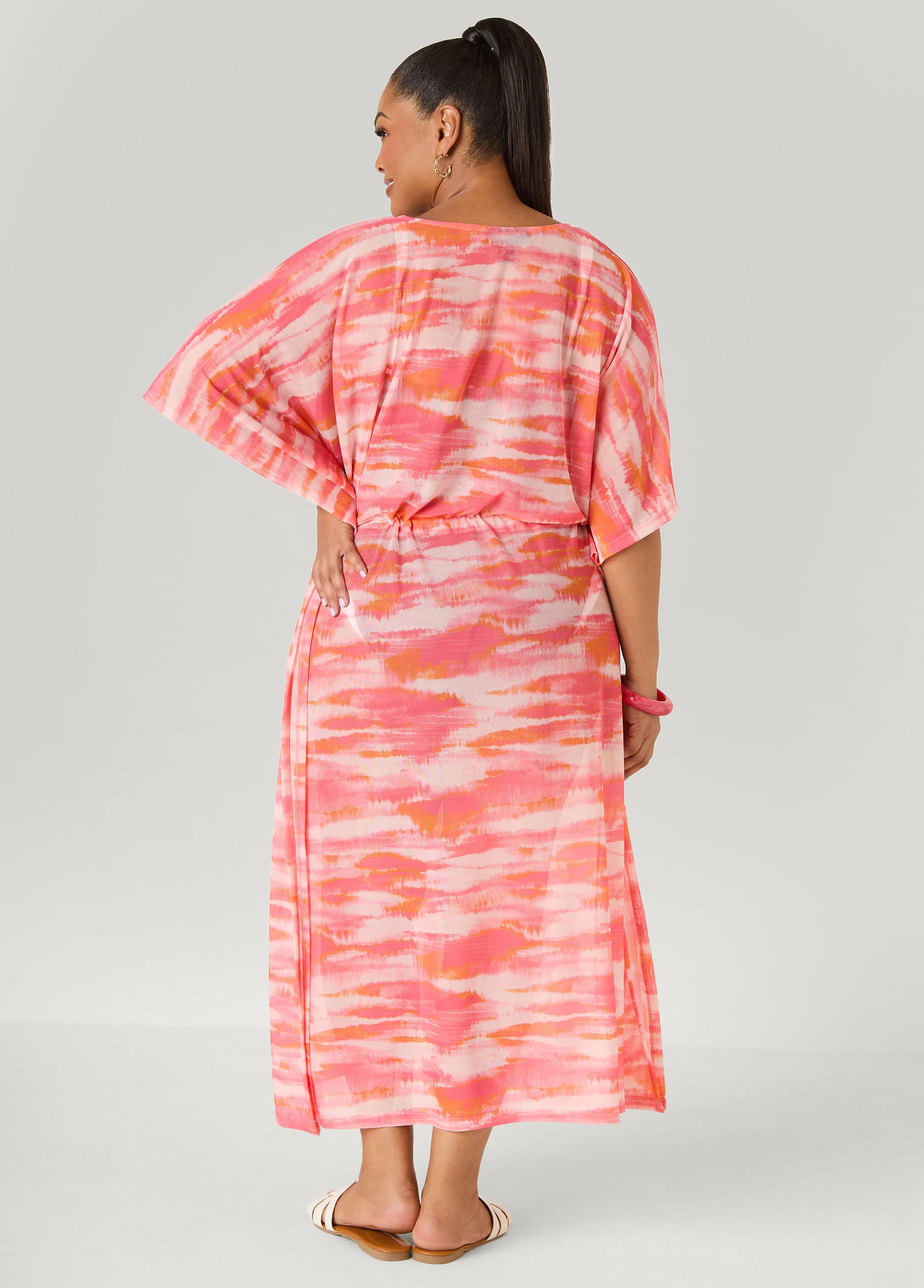 Printed Mesh Kaftan - Image 2