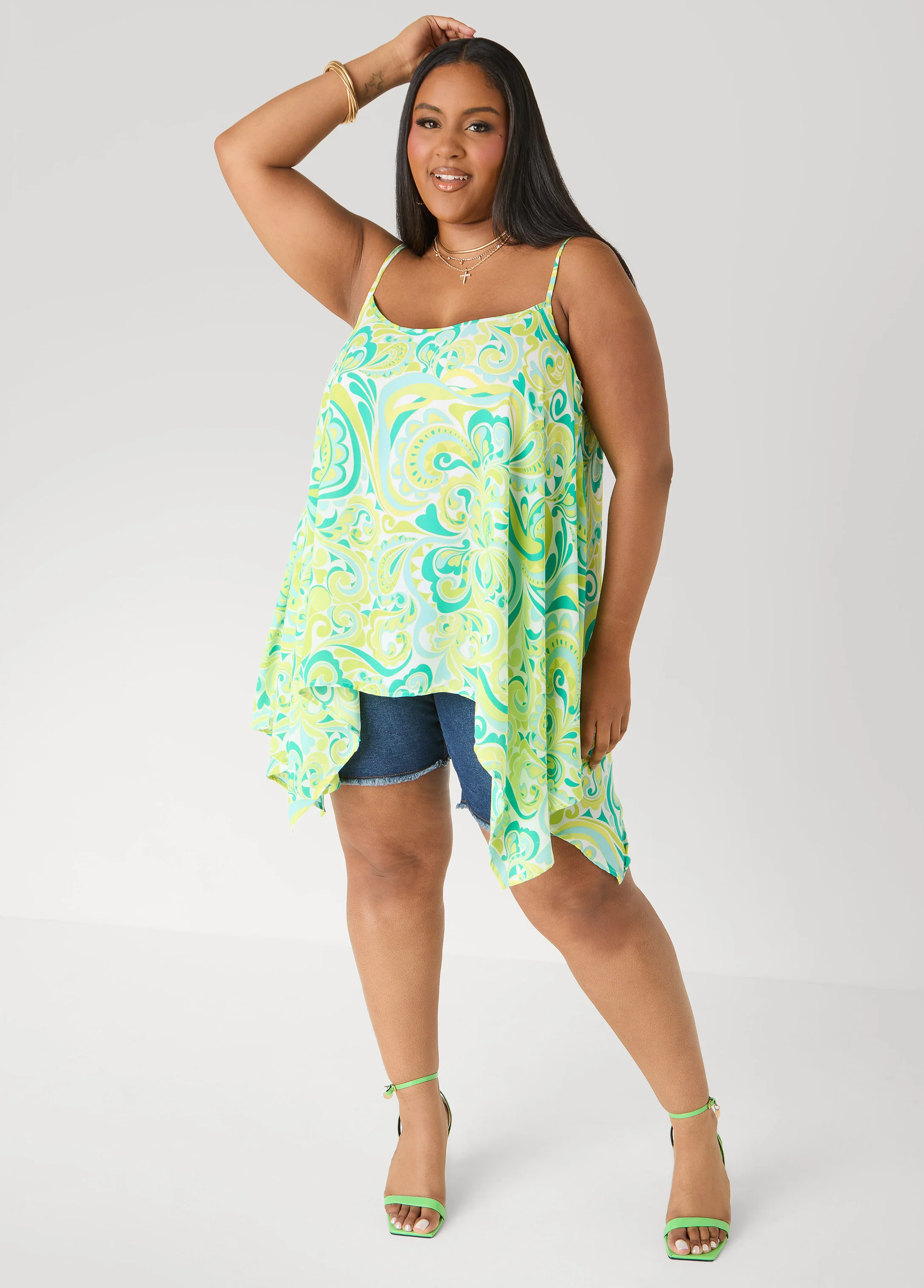 Paisley Print Handkerchief Tank - Image 4