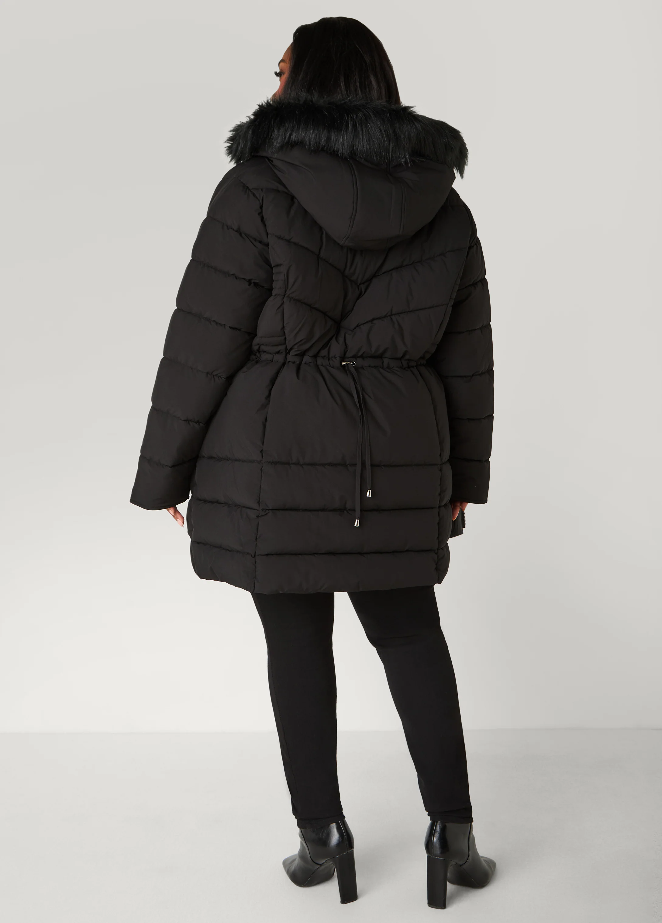 Faux Fur Trimmed Puffer Coat - Image 10