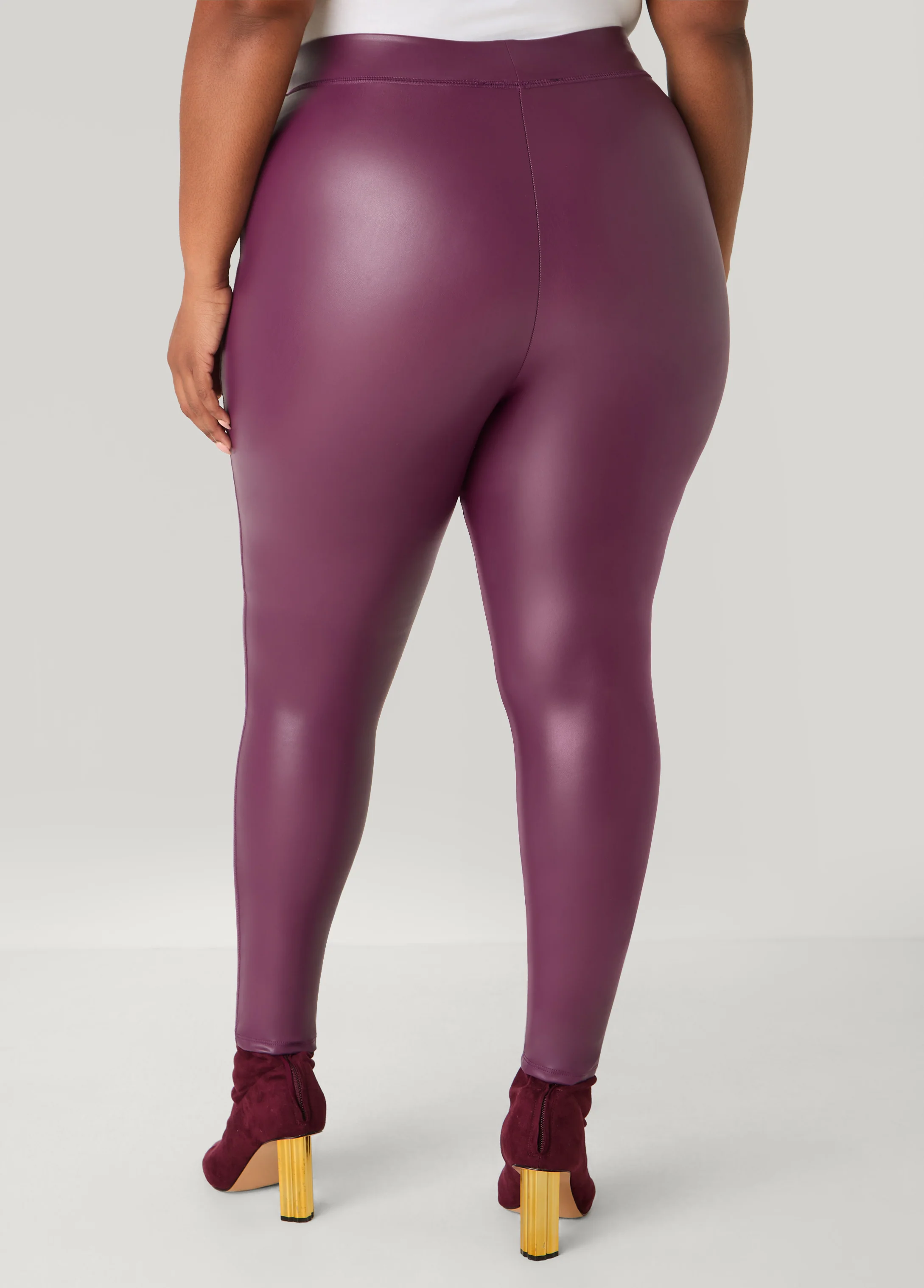High Waist Faux Leather Leggings - Image 2