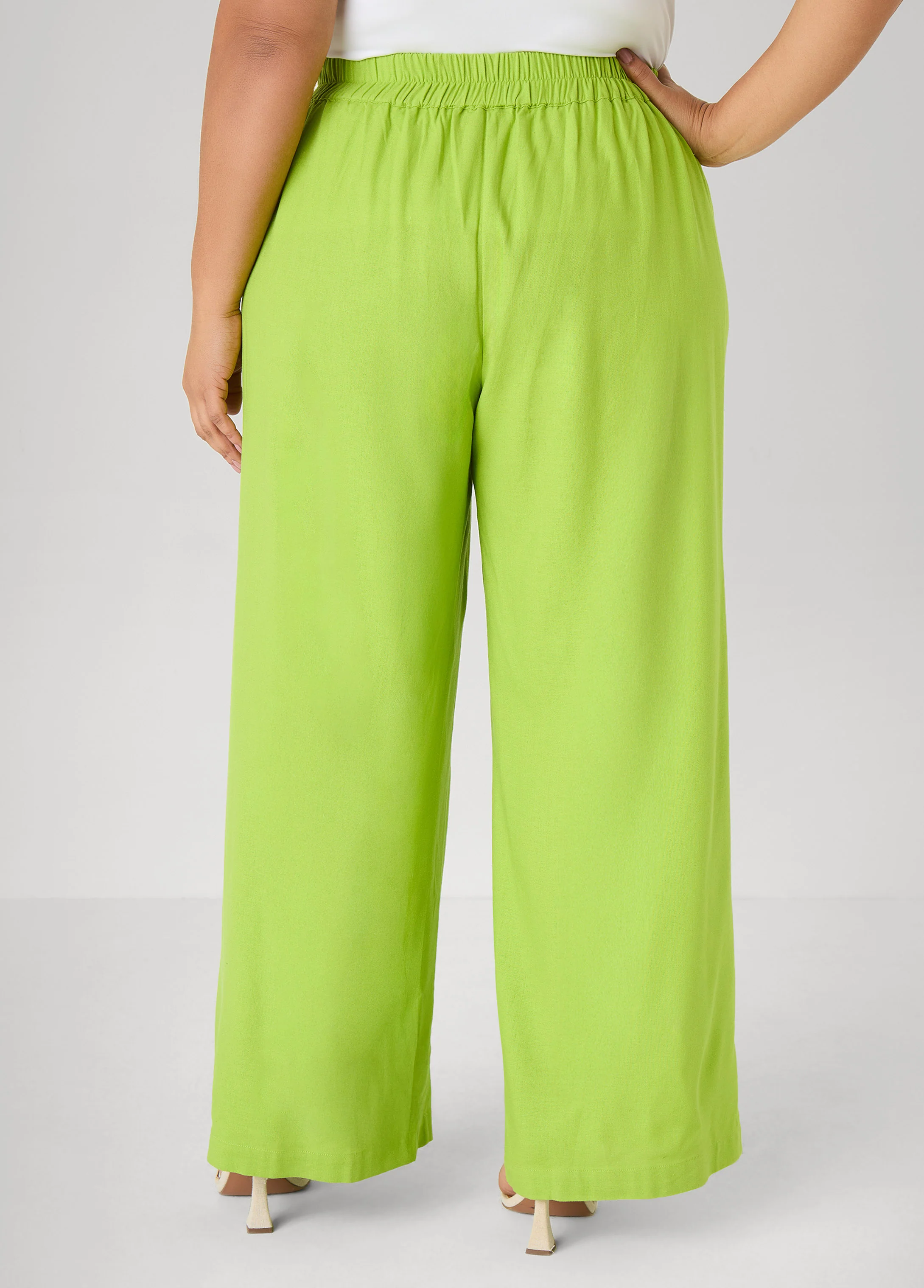 Pull On Linen Blend Pants - Image 2