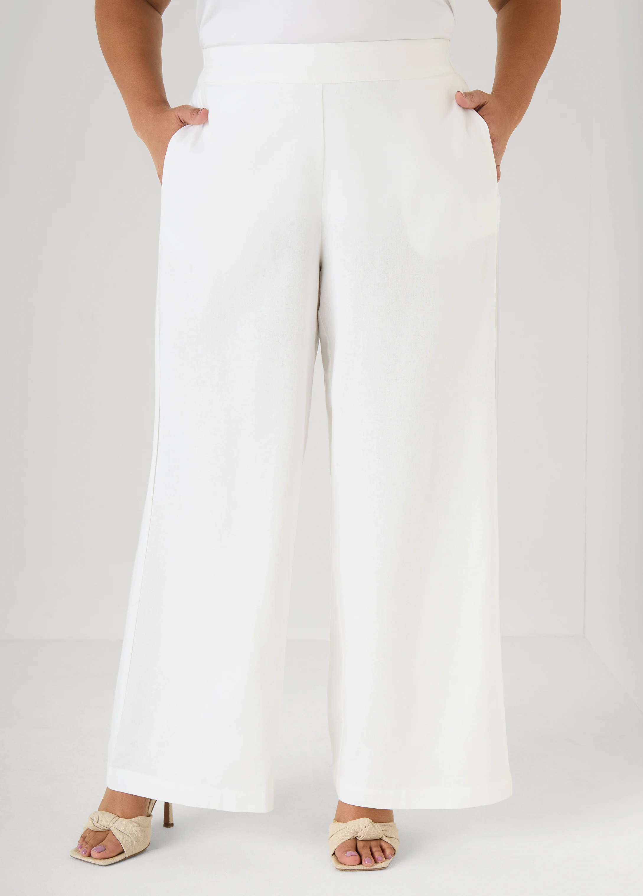 Pull On Linen Blend Pants - Image 7
