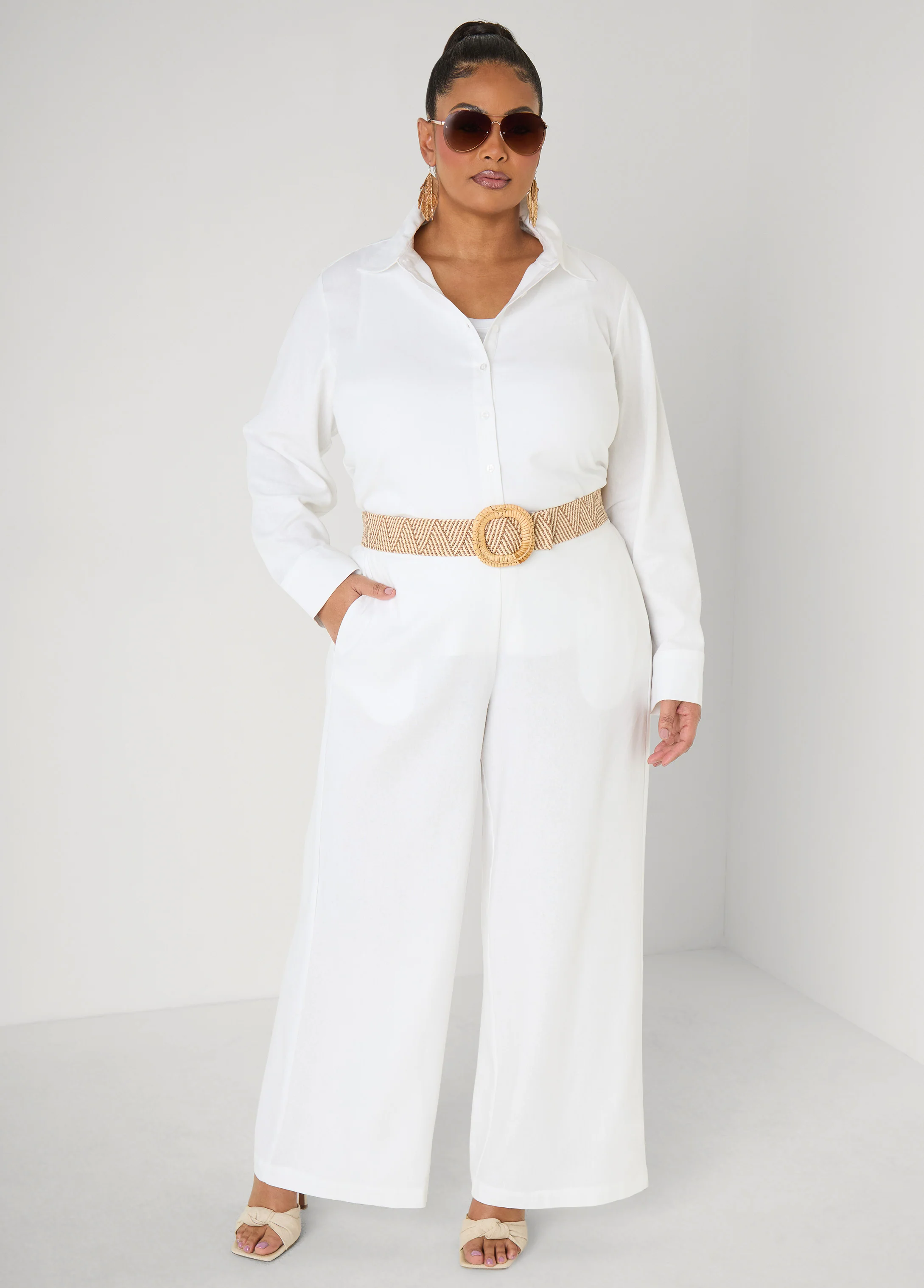 Pull On Linen Blend Pants - Image 8