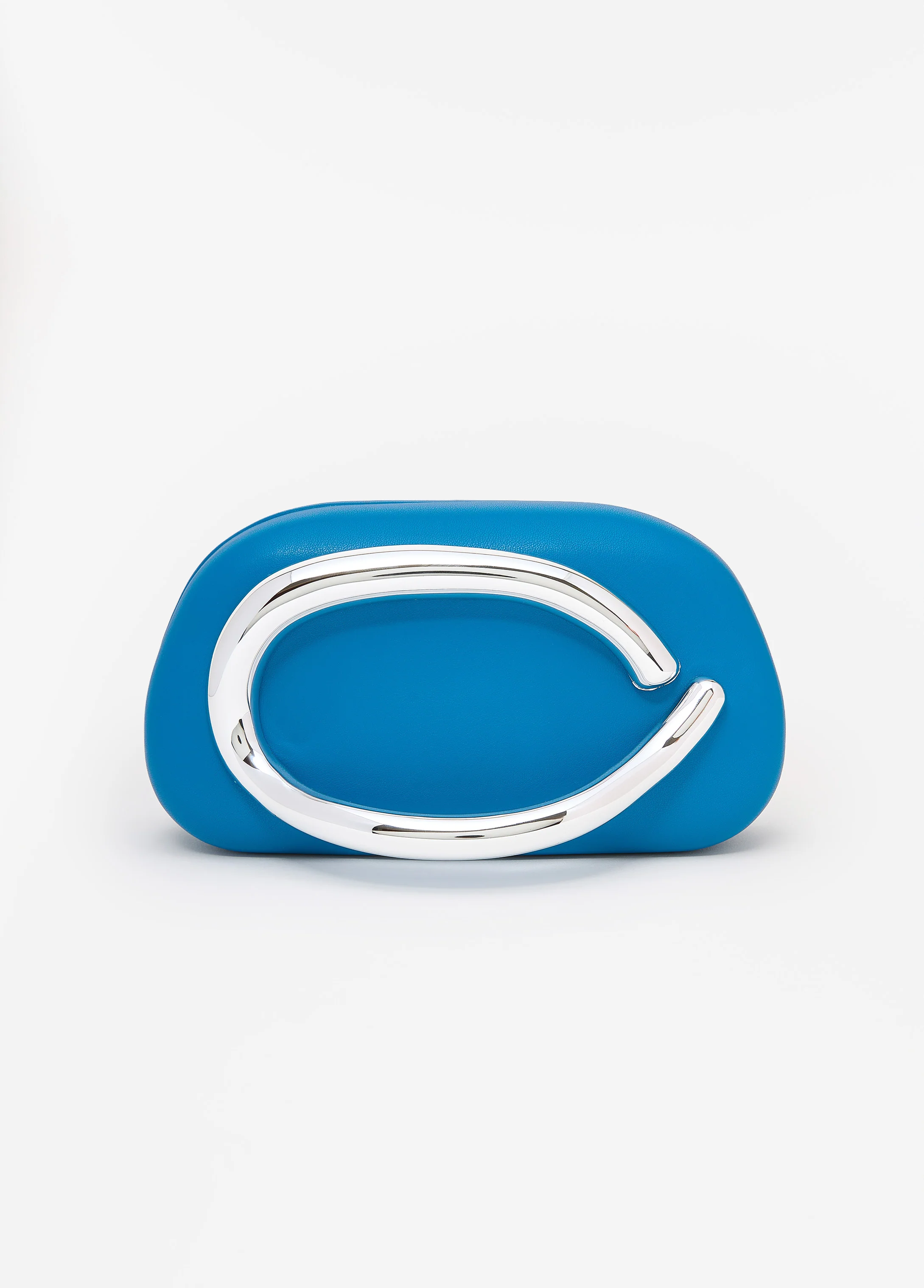 Sculptural Faux Leather Clutch - Image 3