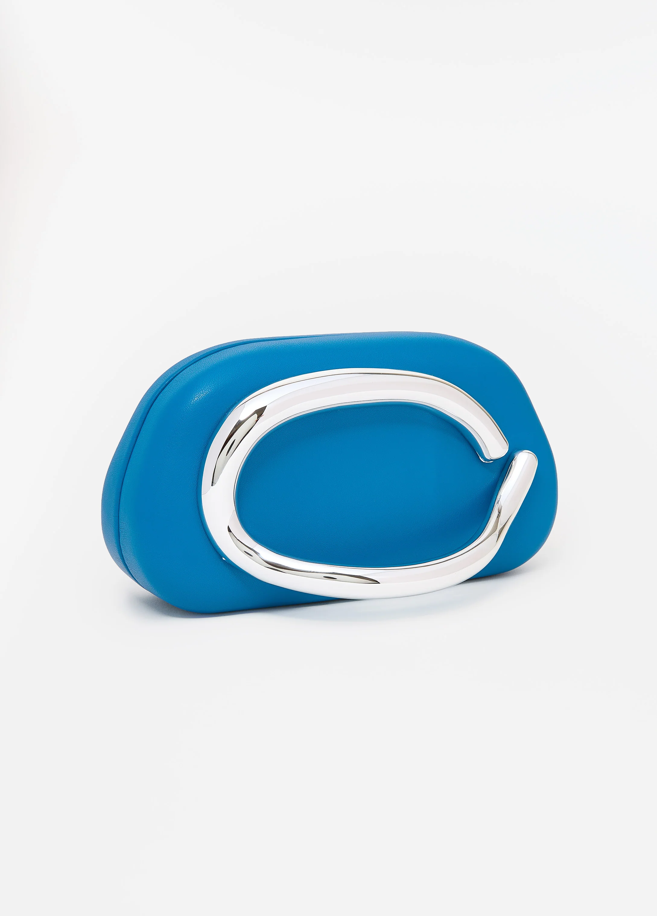 Sculptural Faux Leather Clutch - Image 4