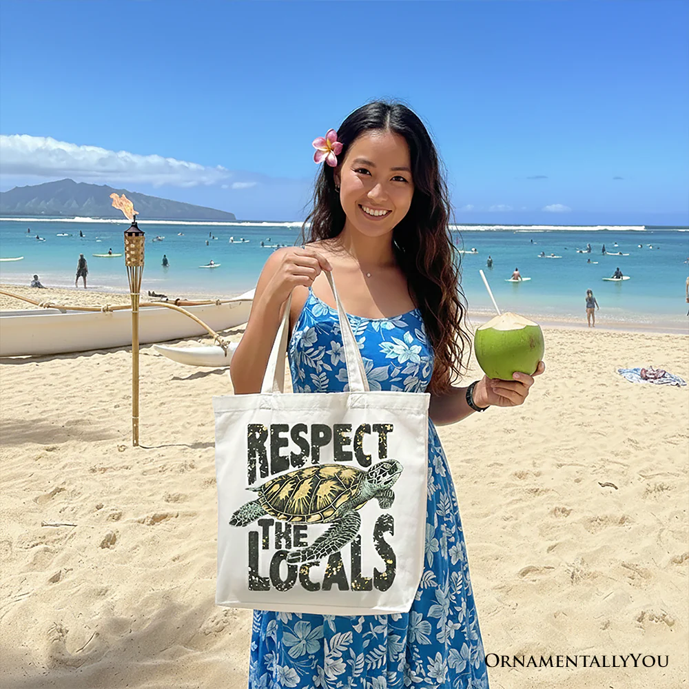 Respect the Locals Turtles Tote Bag - Image 2
