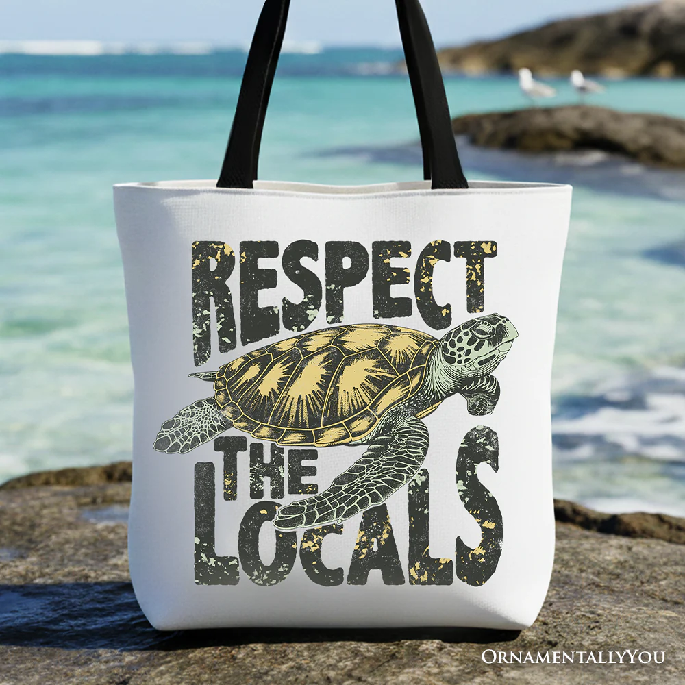 Respect the Locals Turtles Tote Bag - Image 3