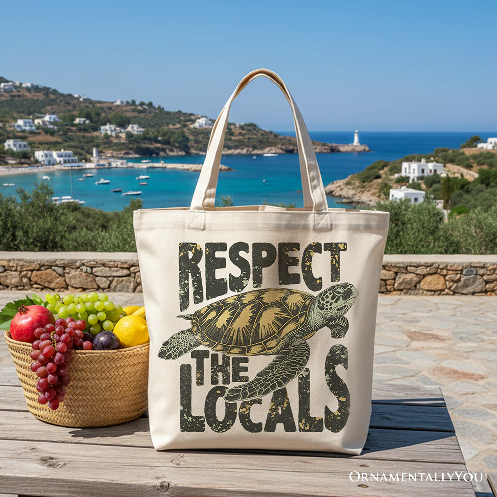 Respect the Locals Turtles Tote Bag - Image 6