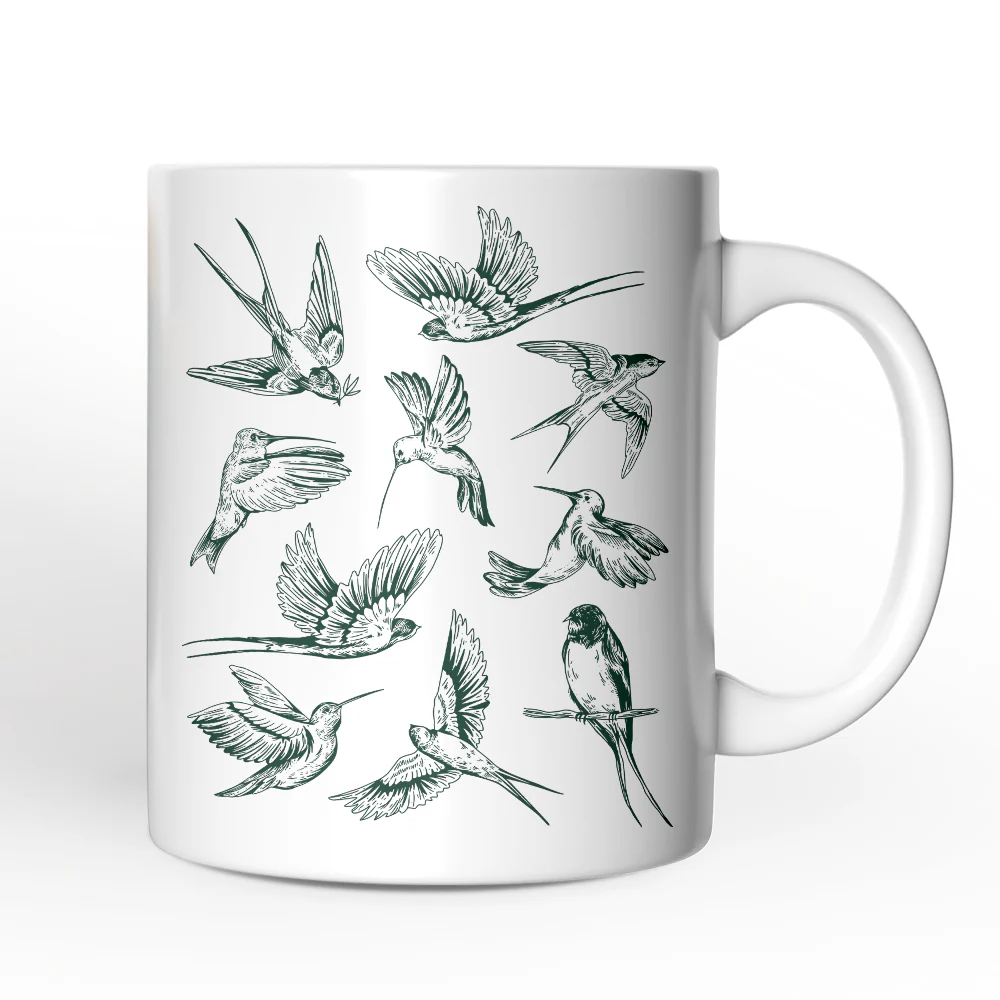 Birds In Flight Ceramic Mug - Image 2