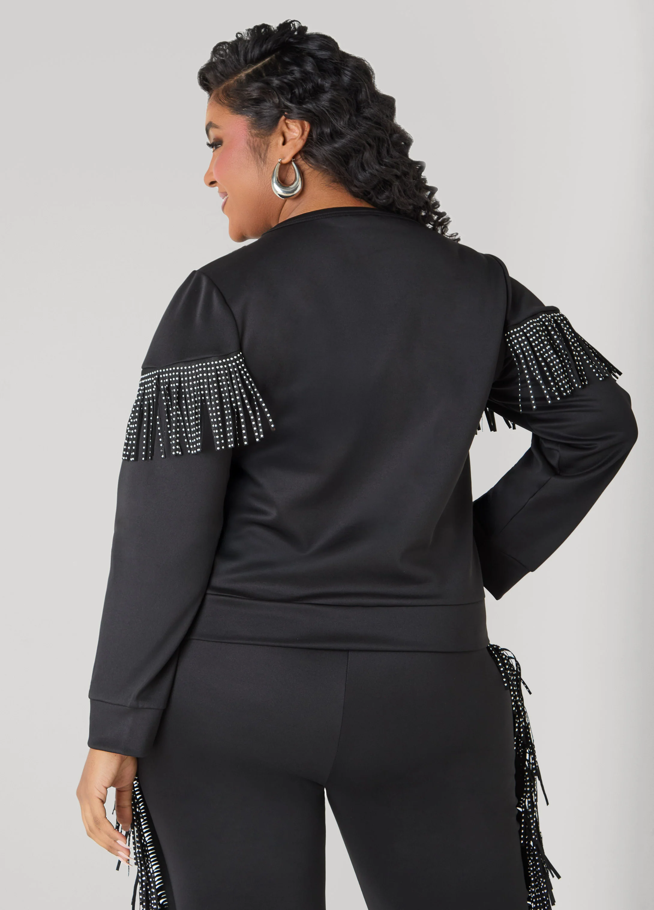 Studded Fringe Pullover - Image 2