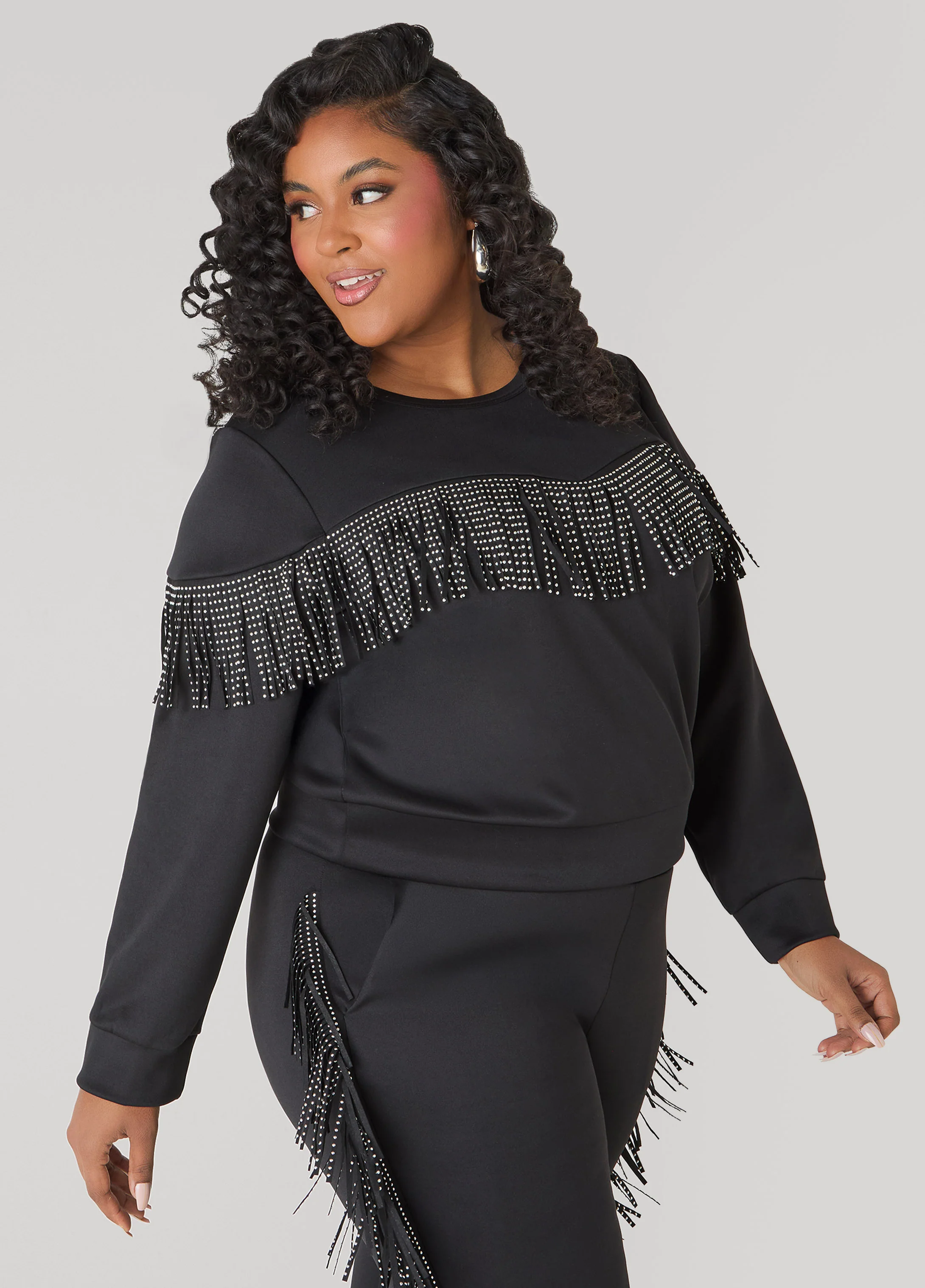 Studded Fringe Pullover - Image 3
