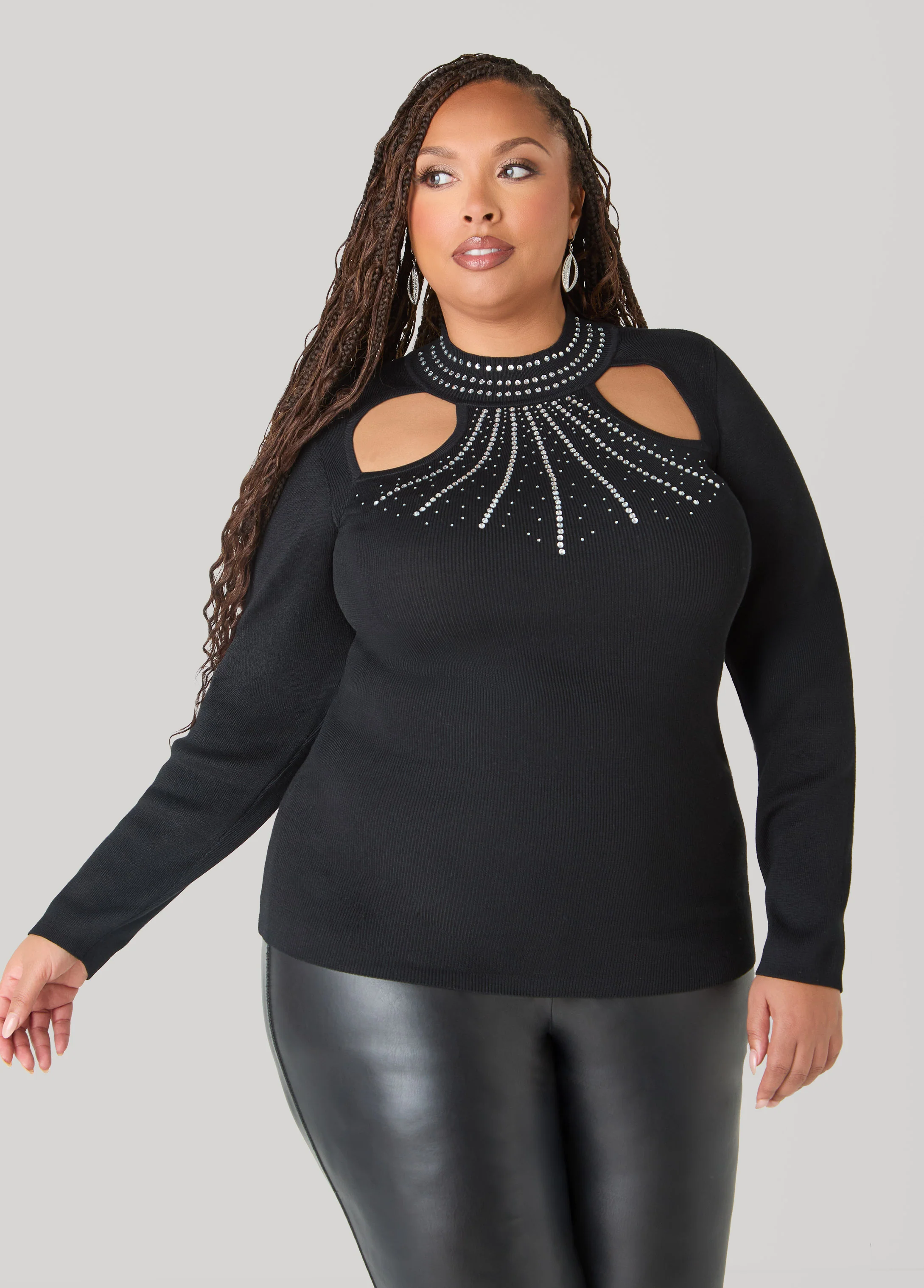 Cutout Crystal Sweater - Image 14