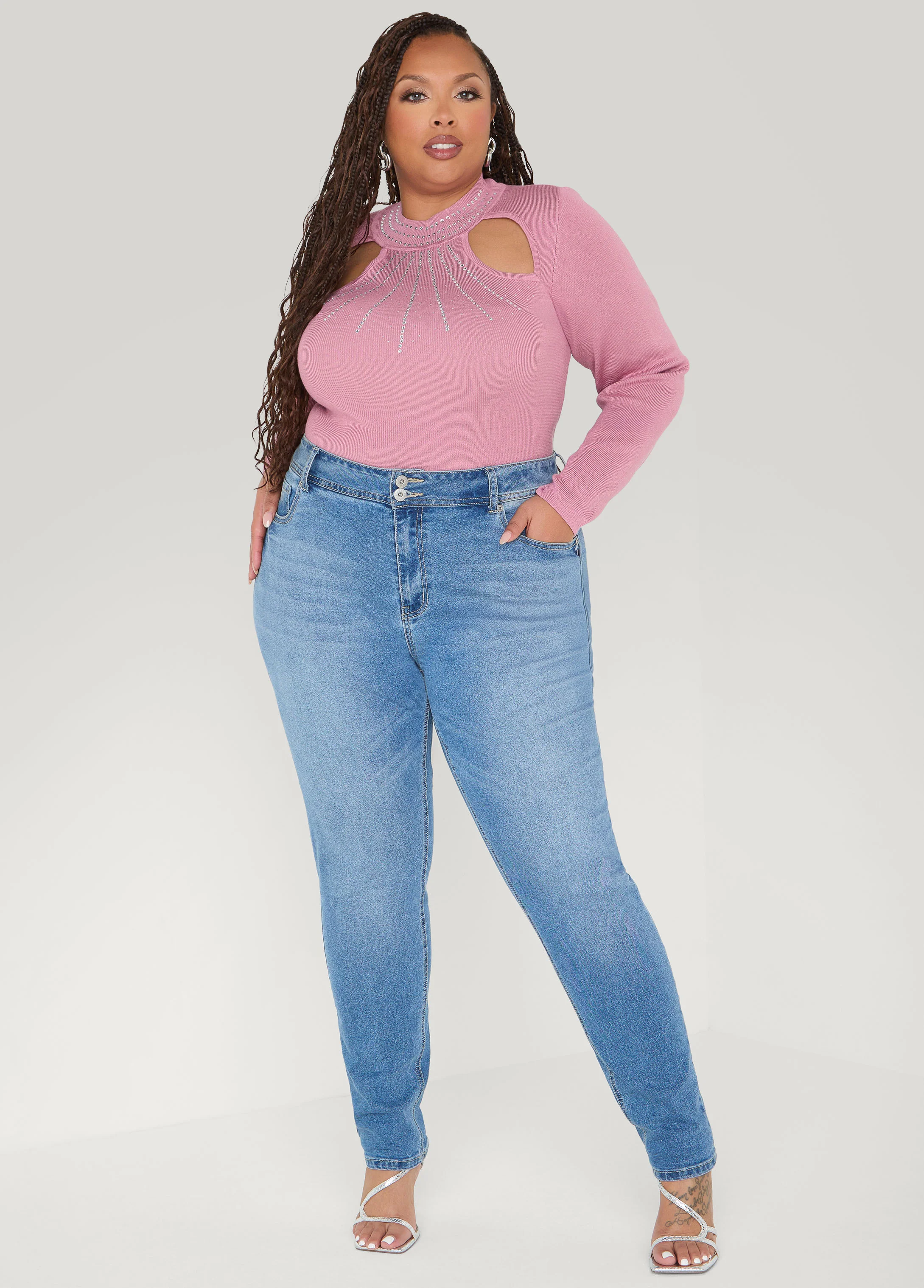 Cutout Crystal Sweater - Image 8