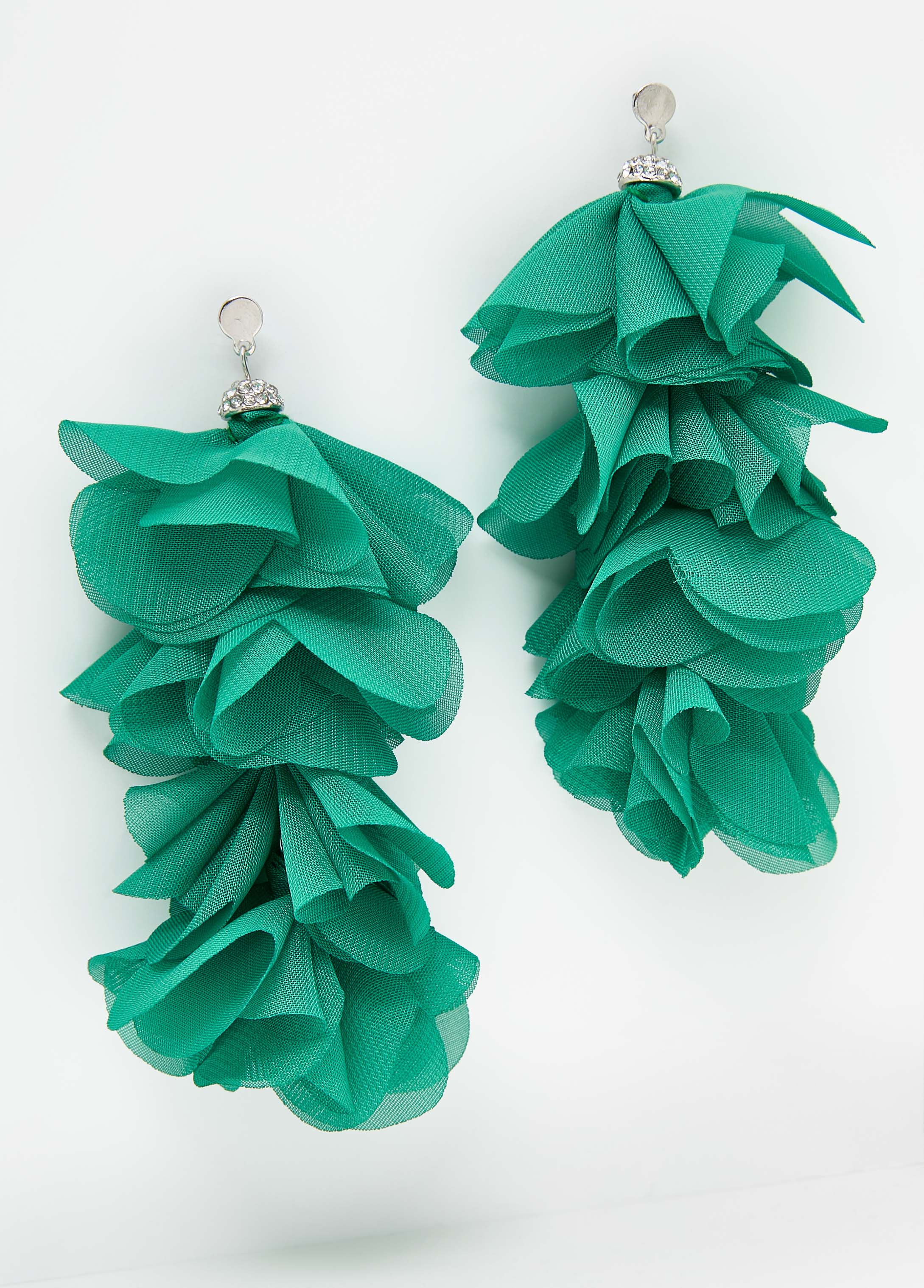 Crystal Accent Chiffon Earrings - Image 2