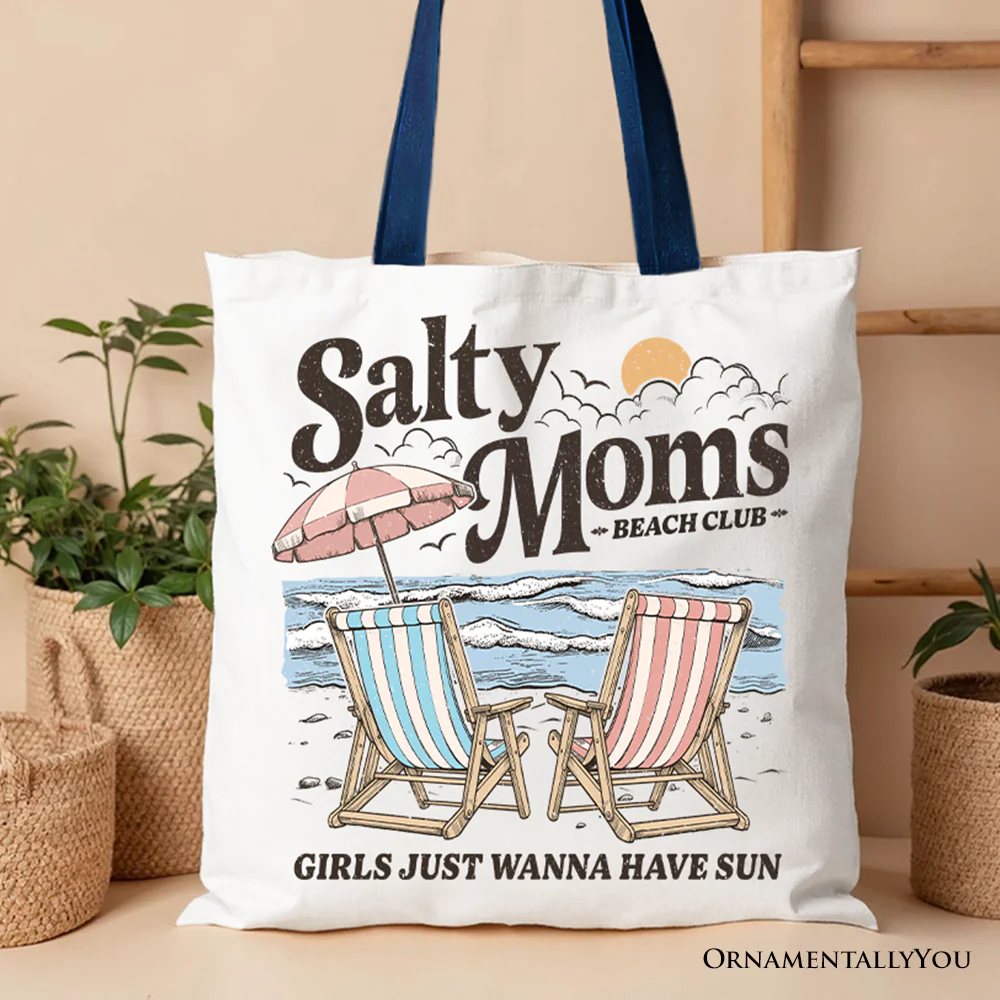 Salty Moms Beach Club Tote Bag - Image 4