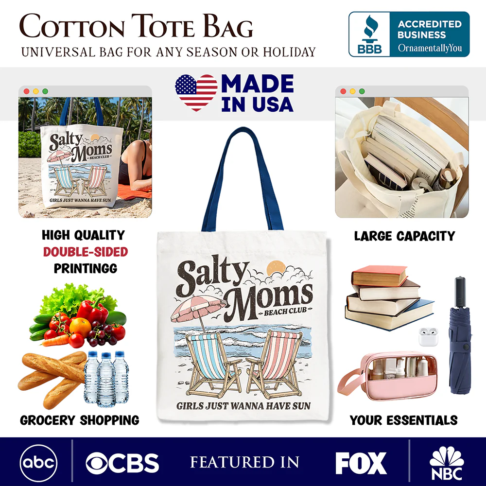 Salty Moms Beach Club Tote Bag - Image 5