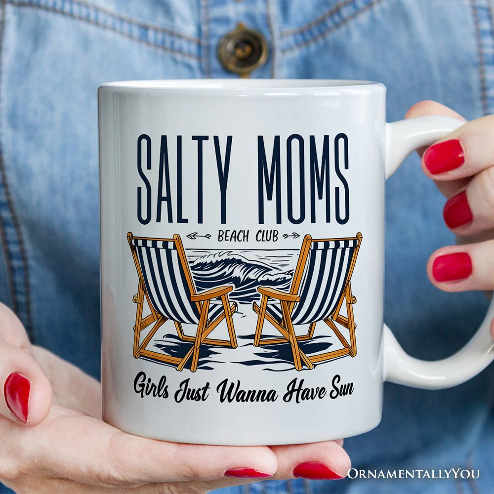 Salty Moms Beach Club Ceramic Mug - Image 3