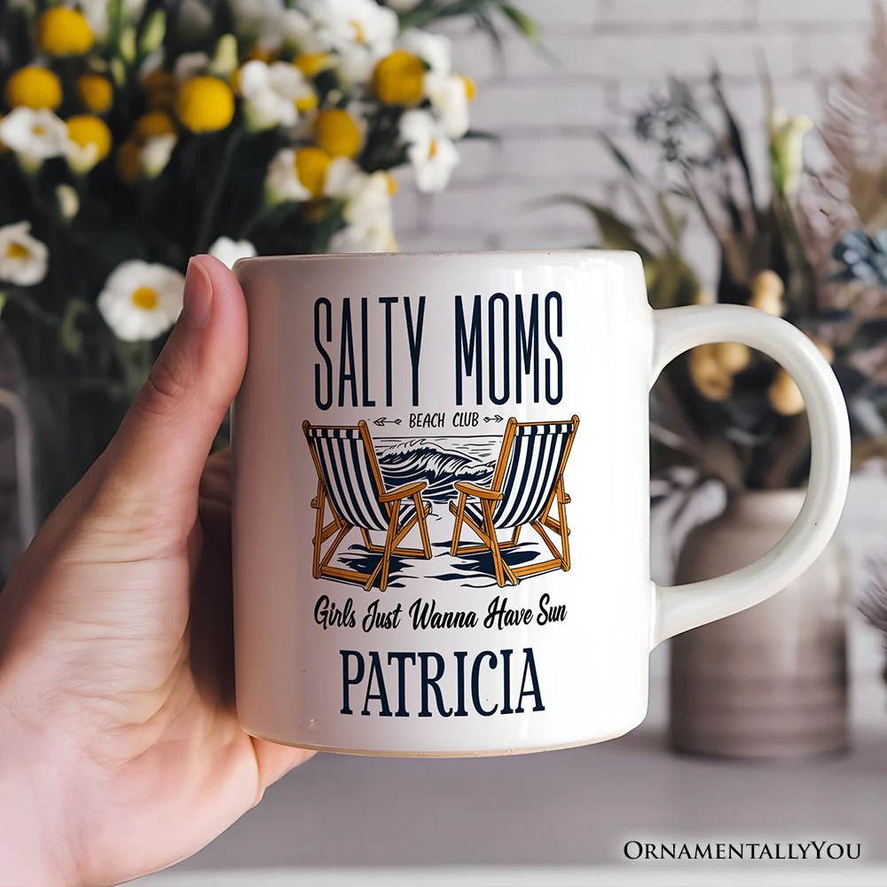 Salty Moms Beach Club Ceramic Mug - Image 4