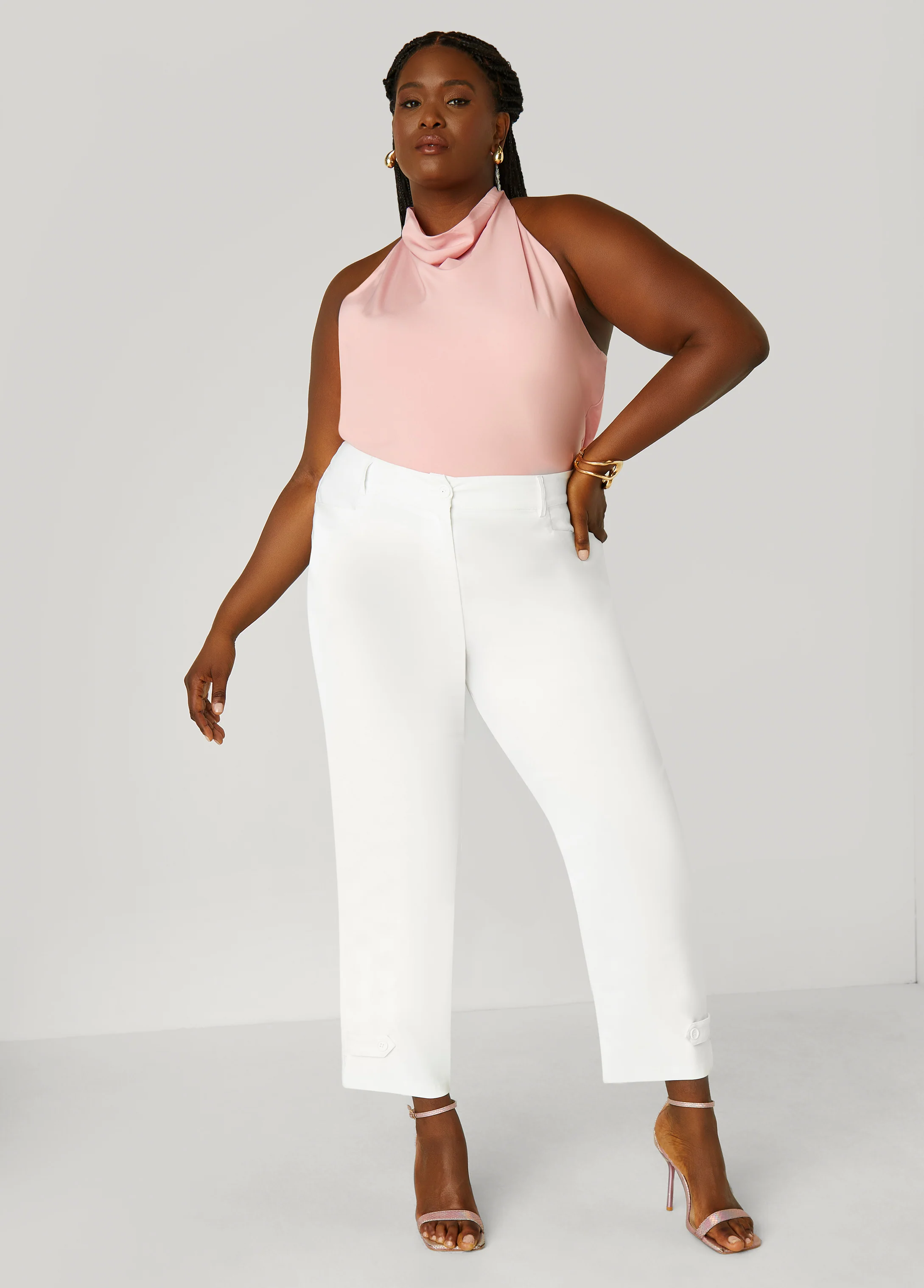 Satin Cowl Neck Top - Image 3