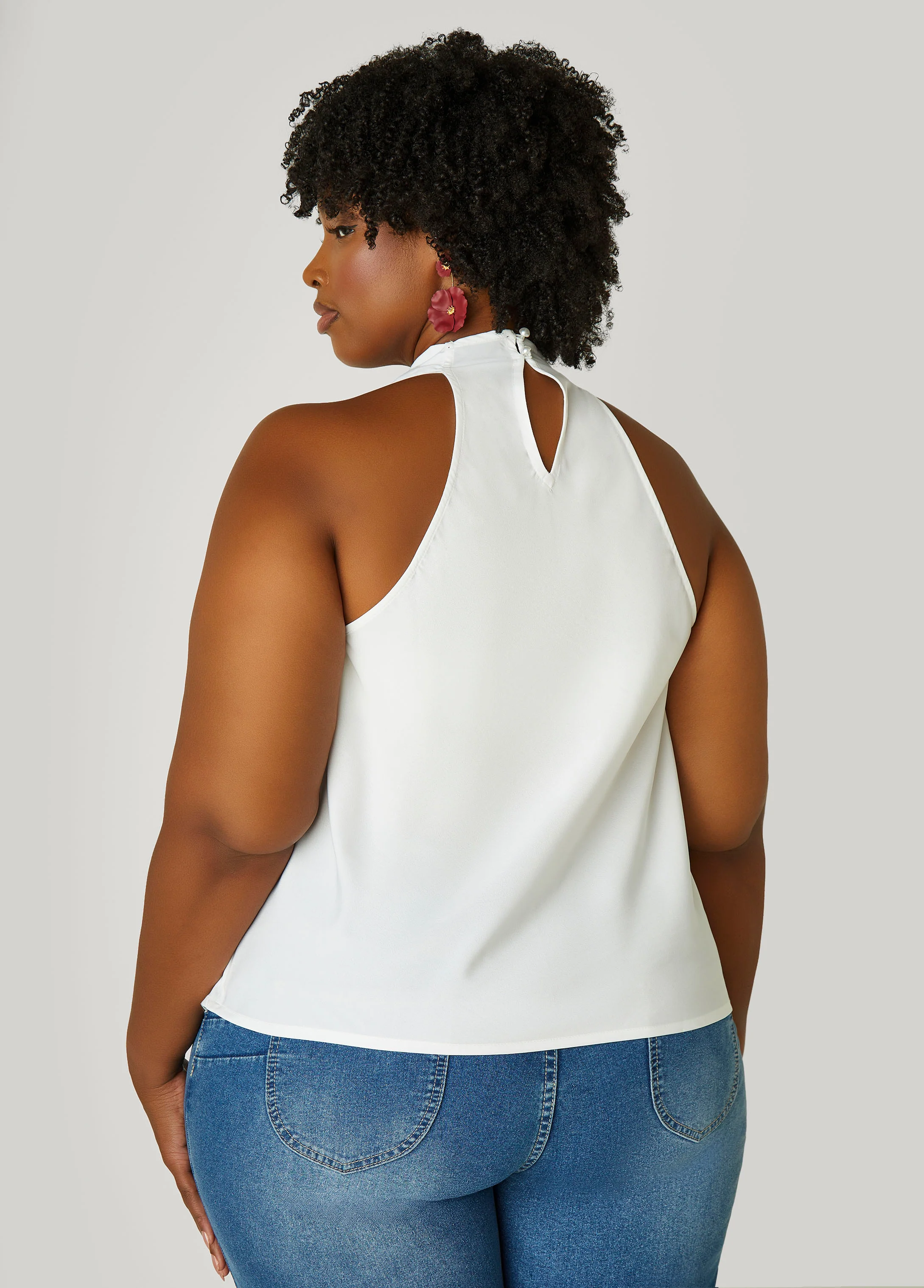 Satin Cowl Neck Top - Image 6