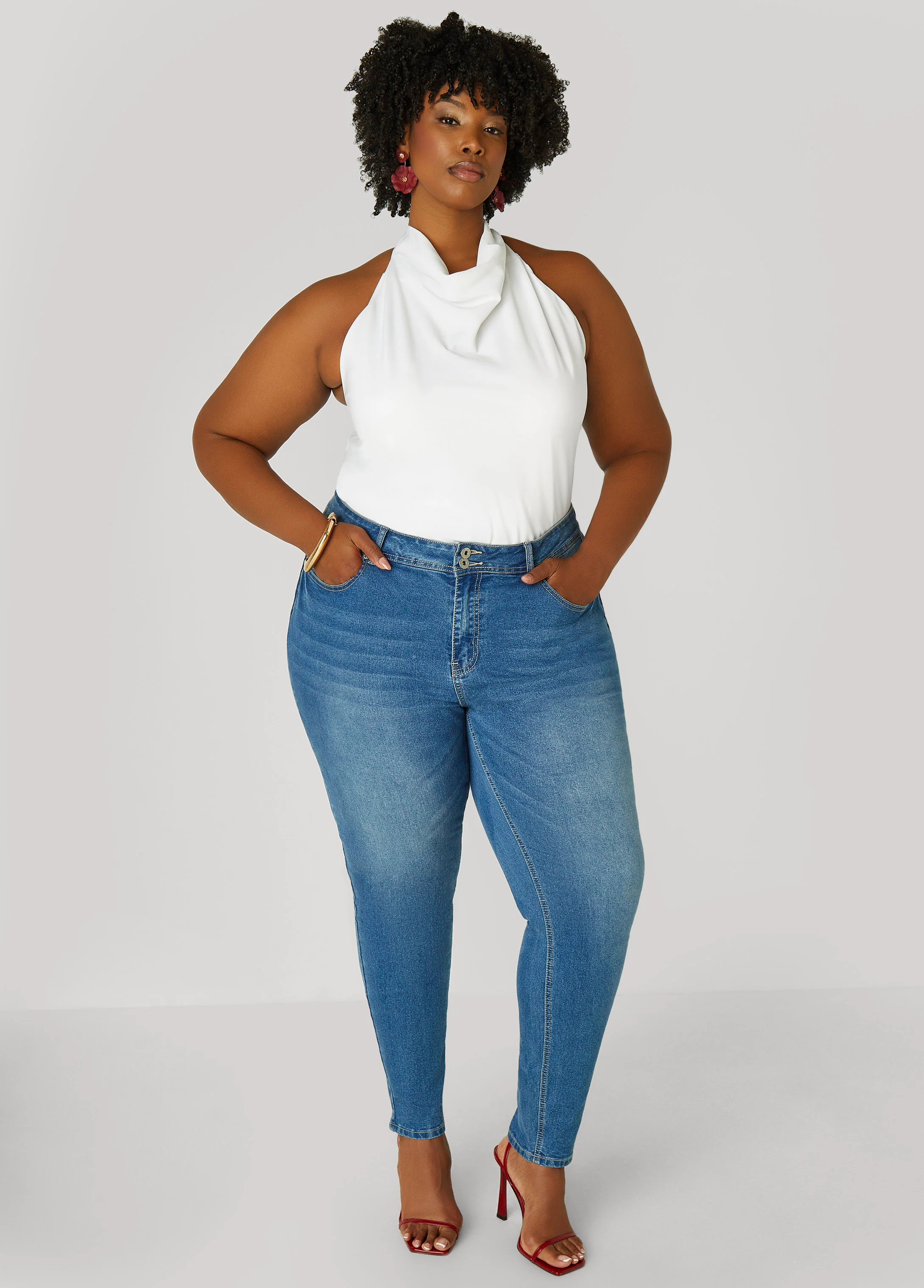 Satin Cowl Neck Top - Image 7