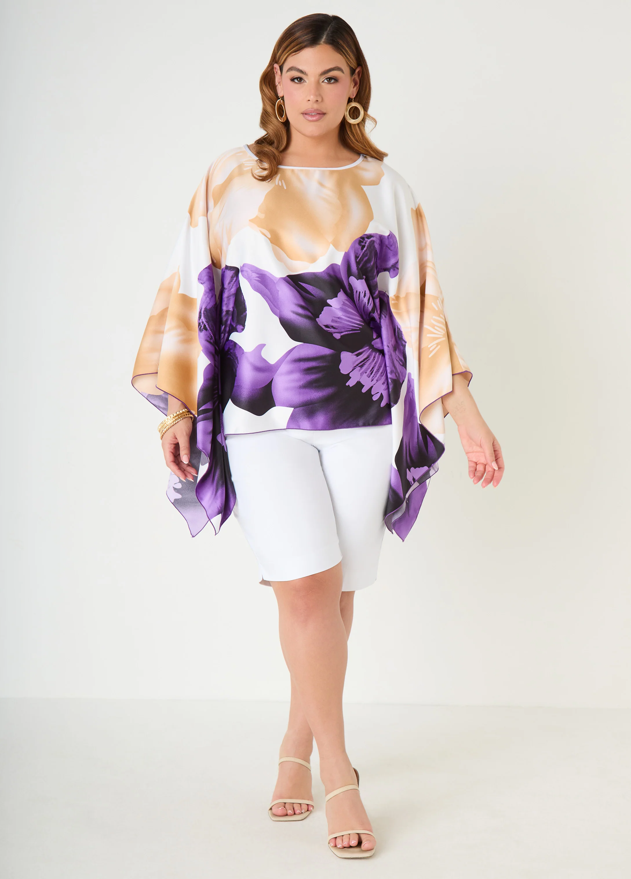 Floral Print Satin Tunic - Image 5