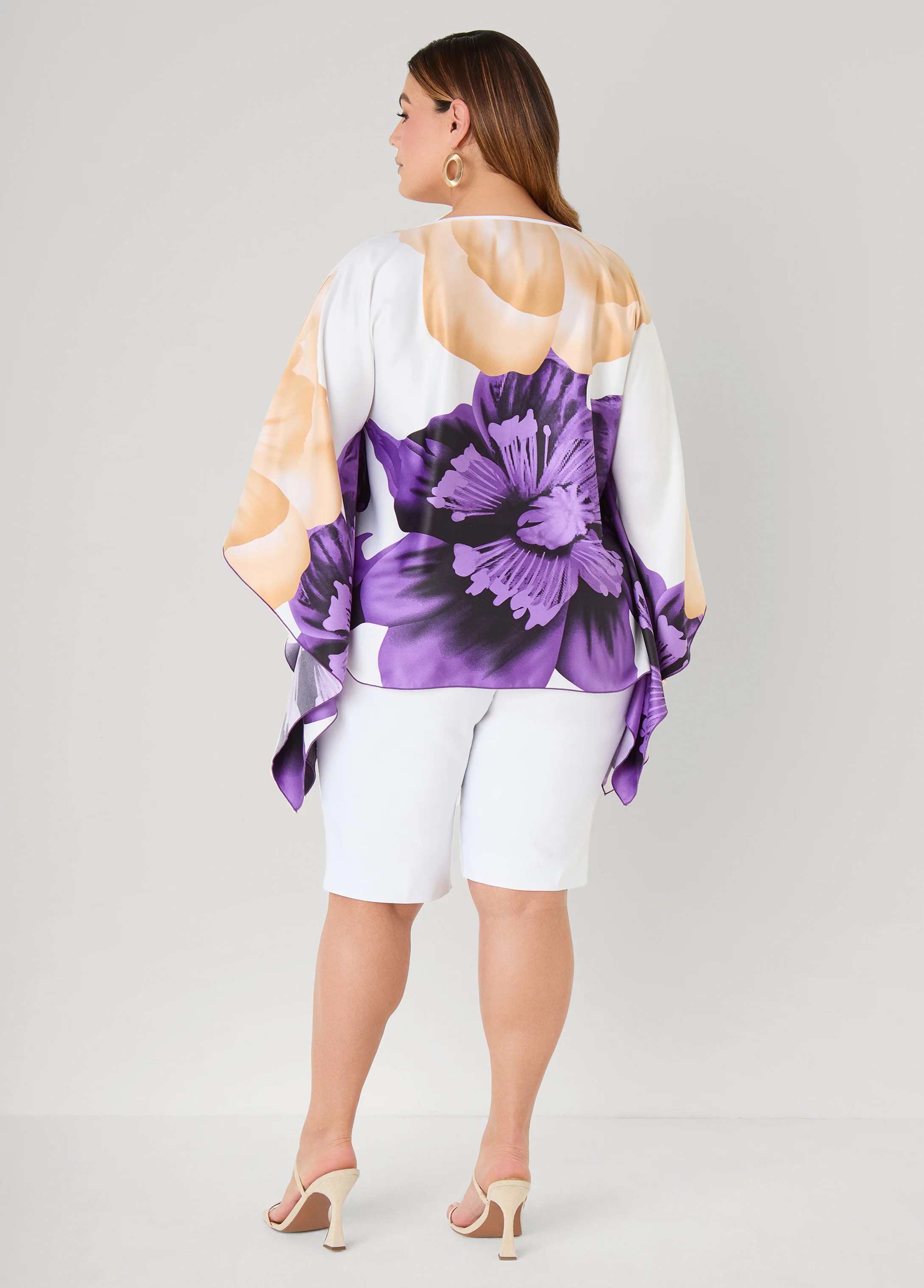 Floral Print Satin Tunic - Image 6