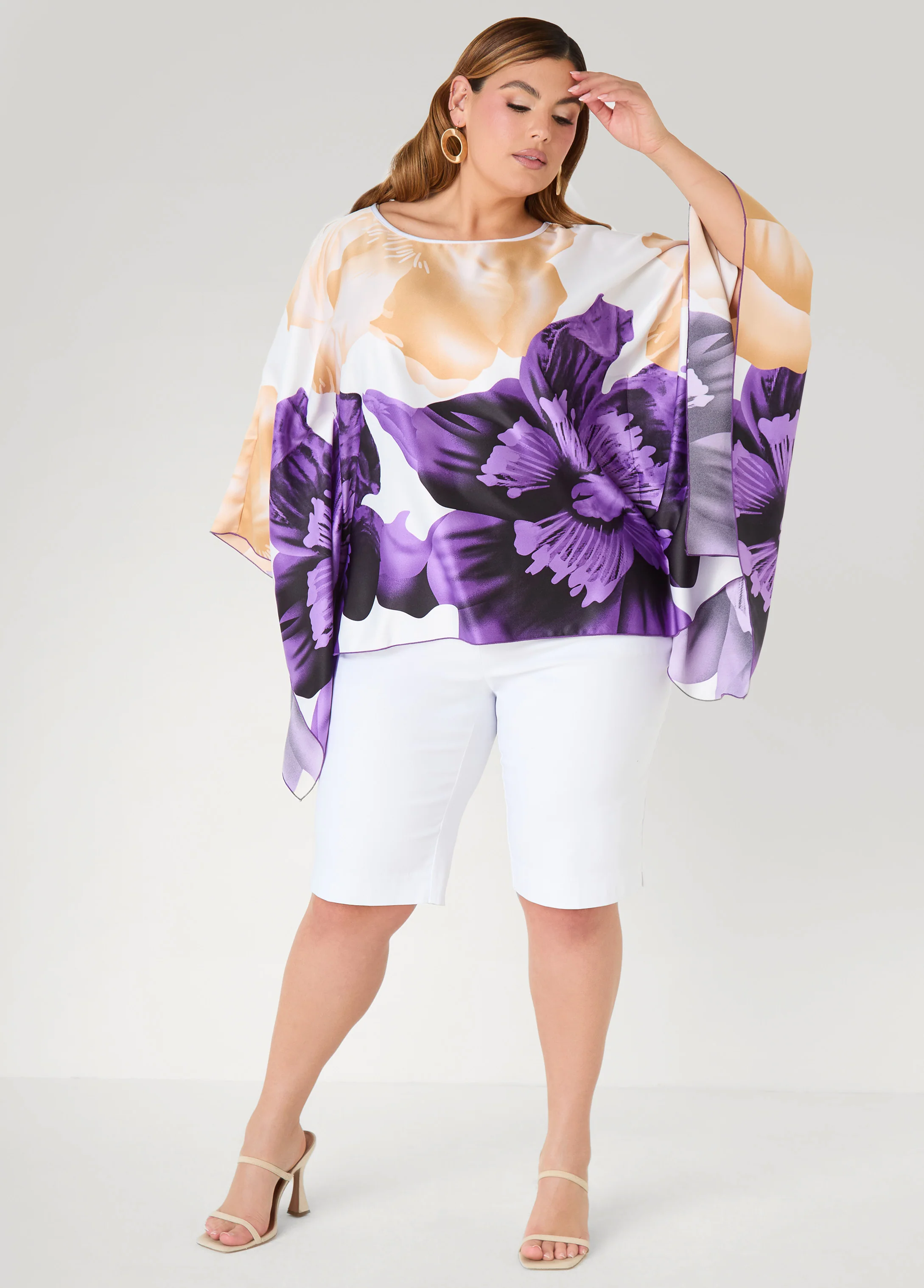 Floral Print Satin Tunic - Image 8