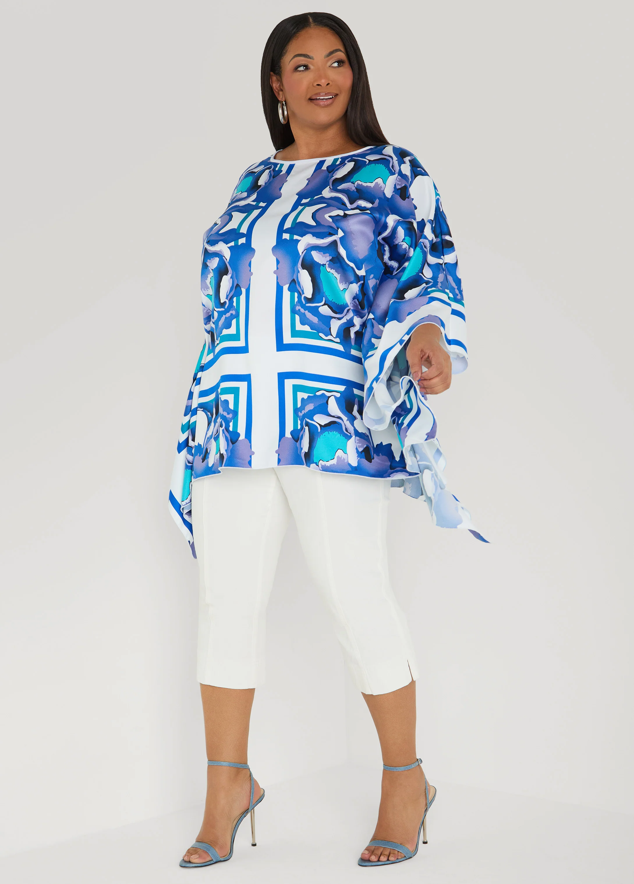 Floral Satin Tunic - Image 3