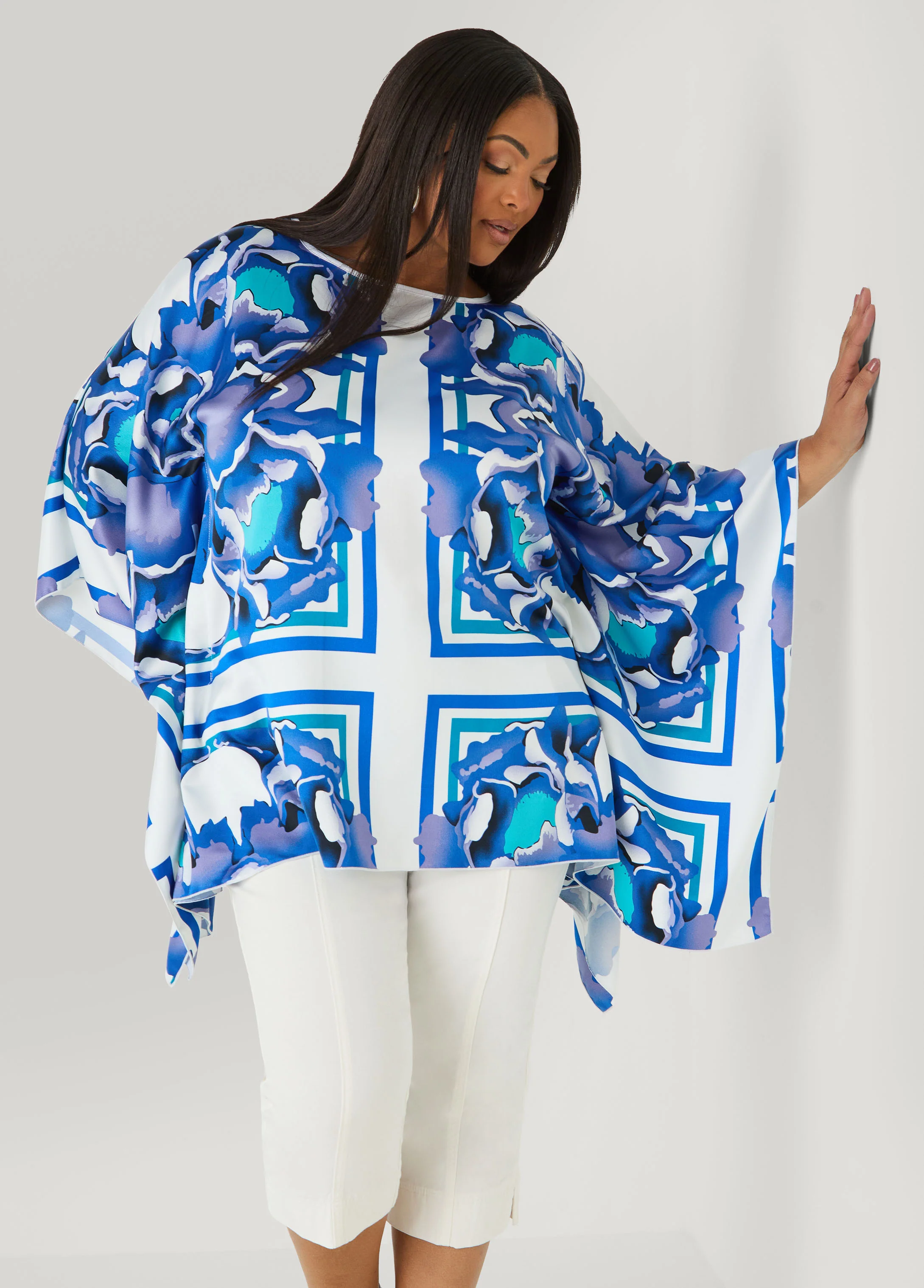 Floral Satin Tunic - Image 4