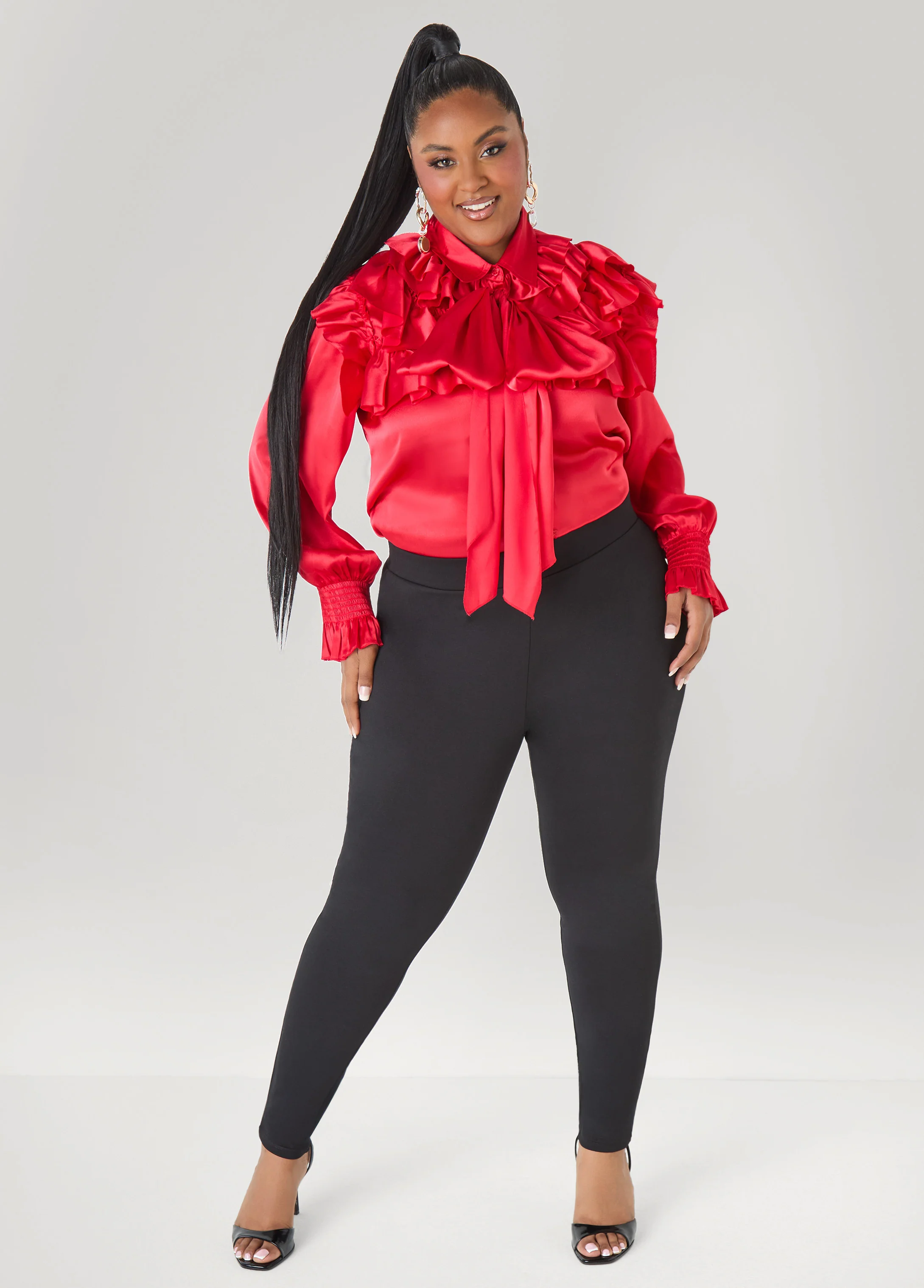 Ruffled Satin Shirt - Image 3