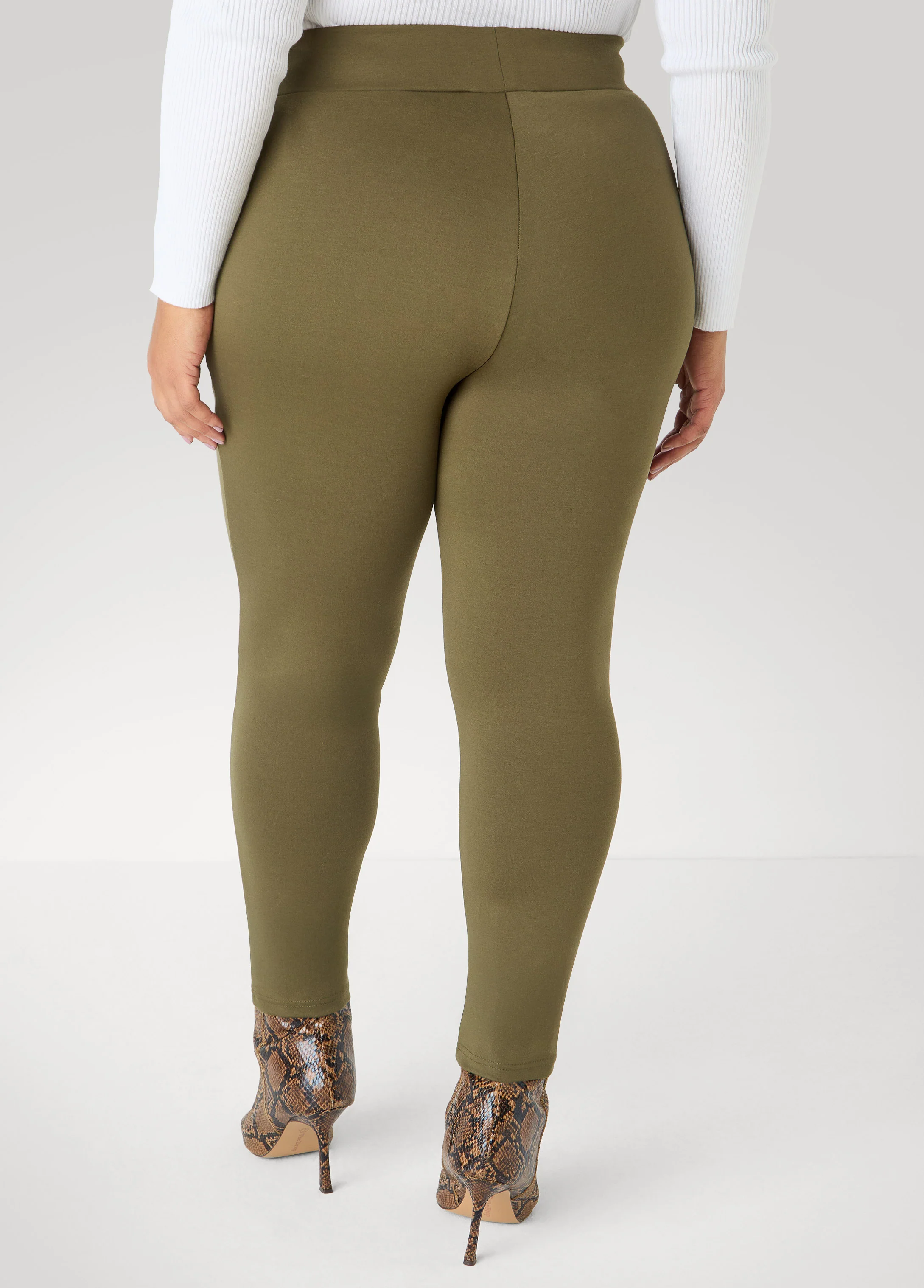 Seam Detailed Ponte Leggings - Image 5