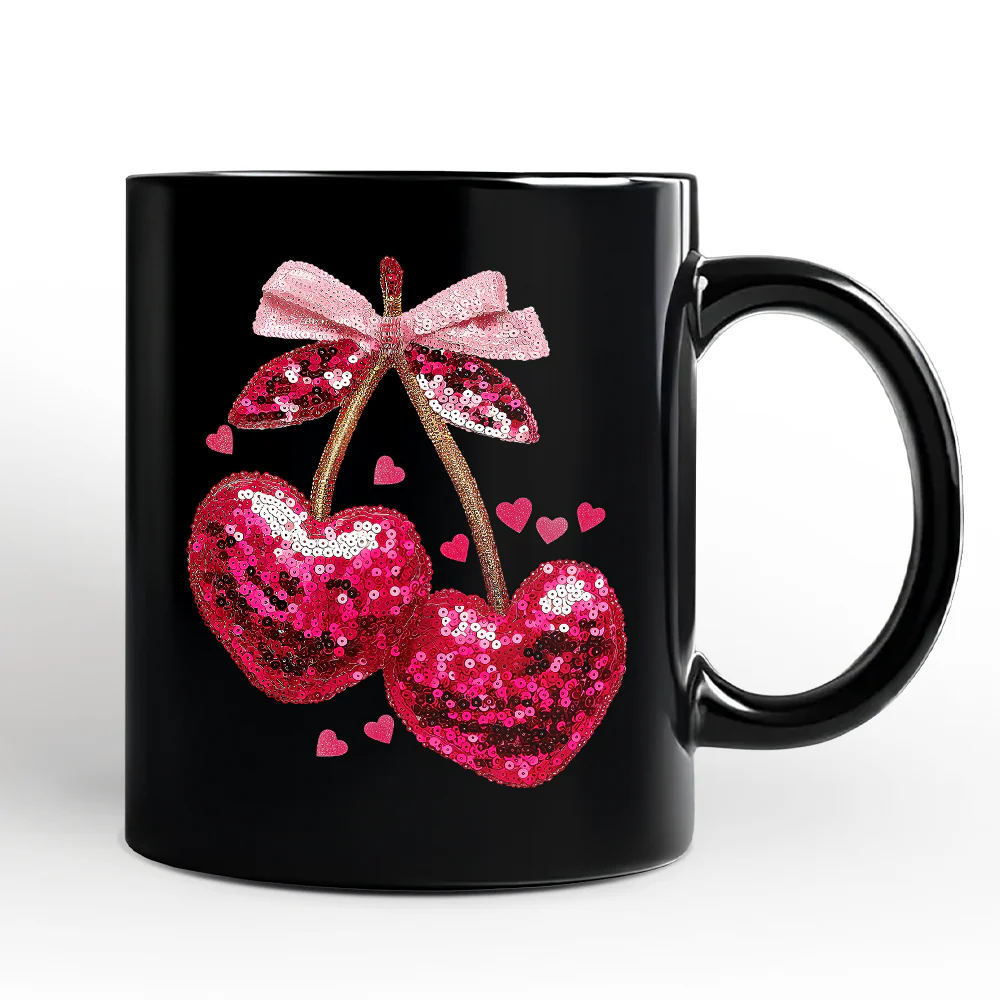 Cherry Heart Ceramic Mug - Image 5