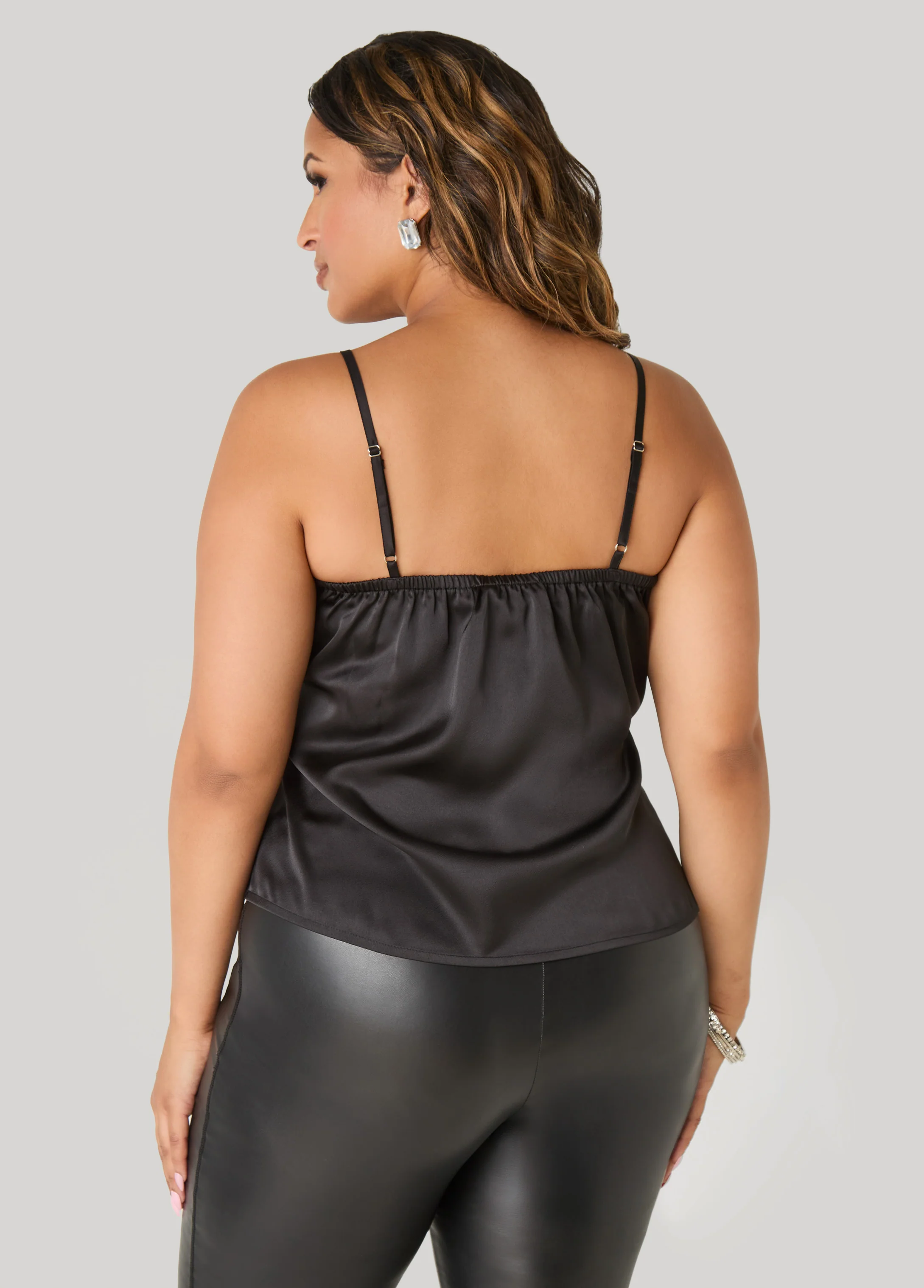 Crystal Fringe Satin Cami - Image 2
