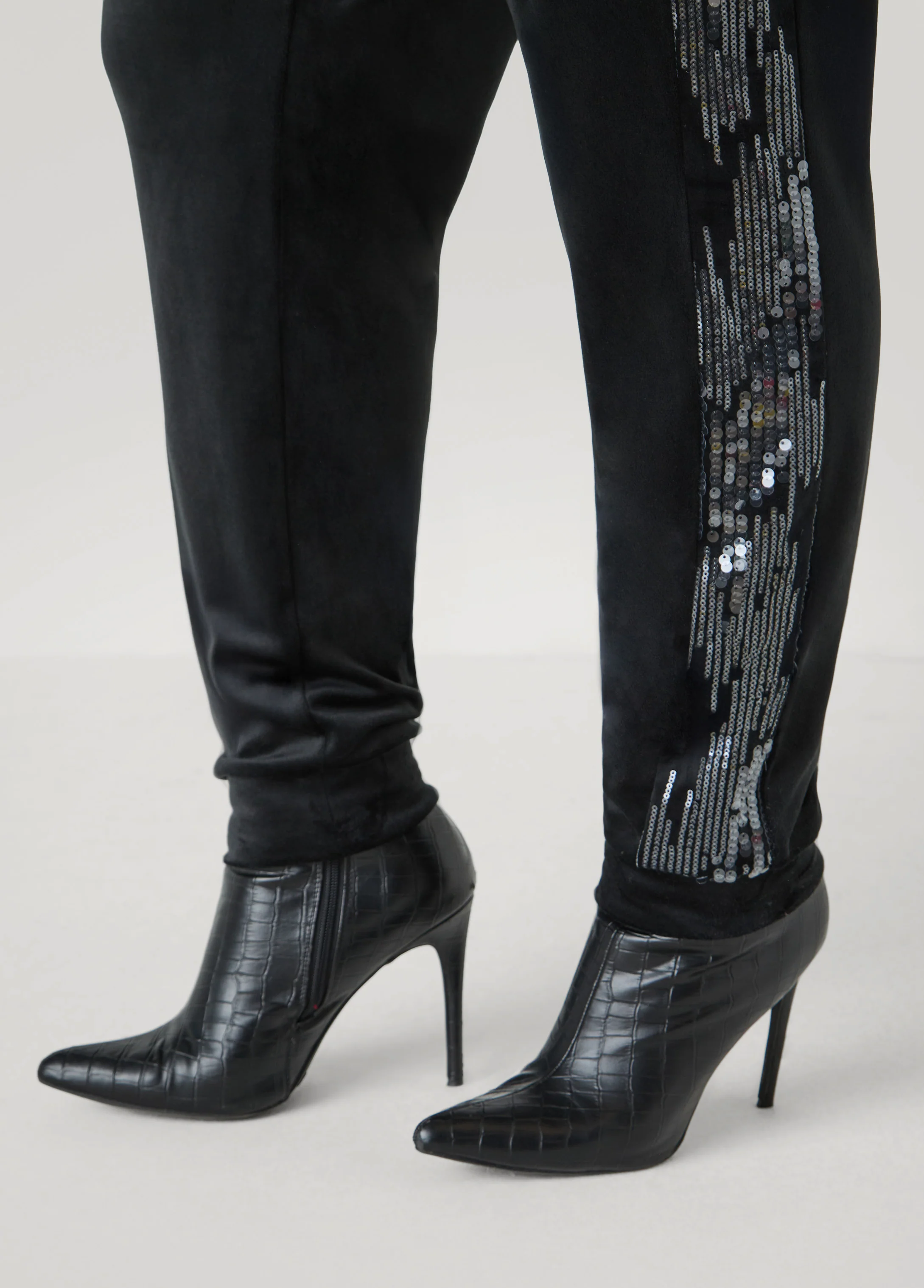 Sequined Velour Joggers - Image 7
