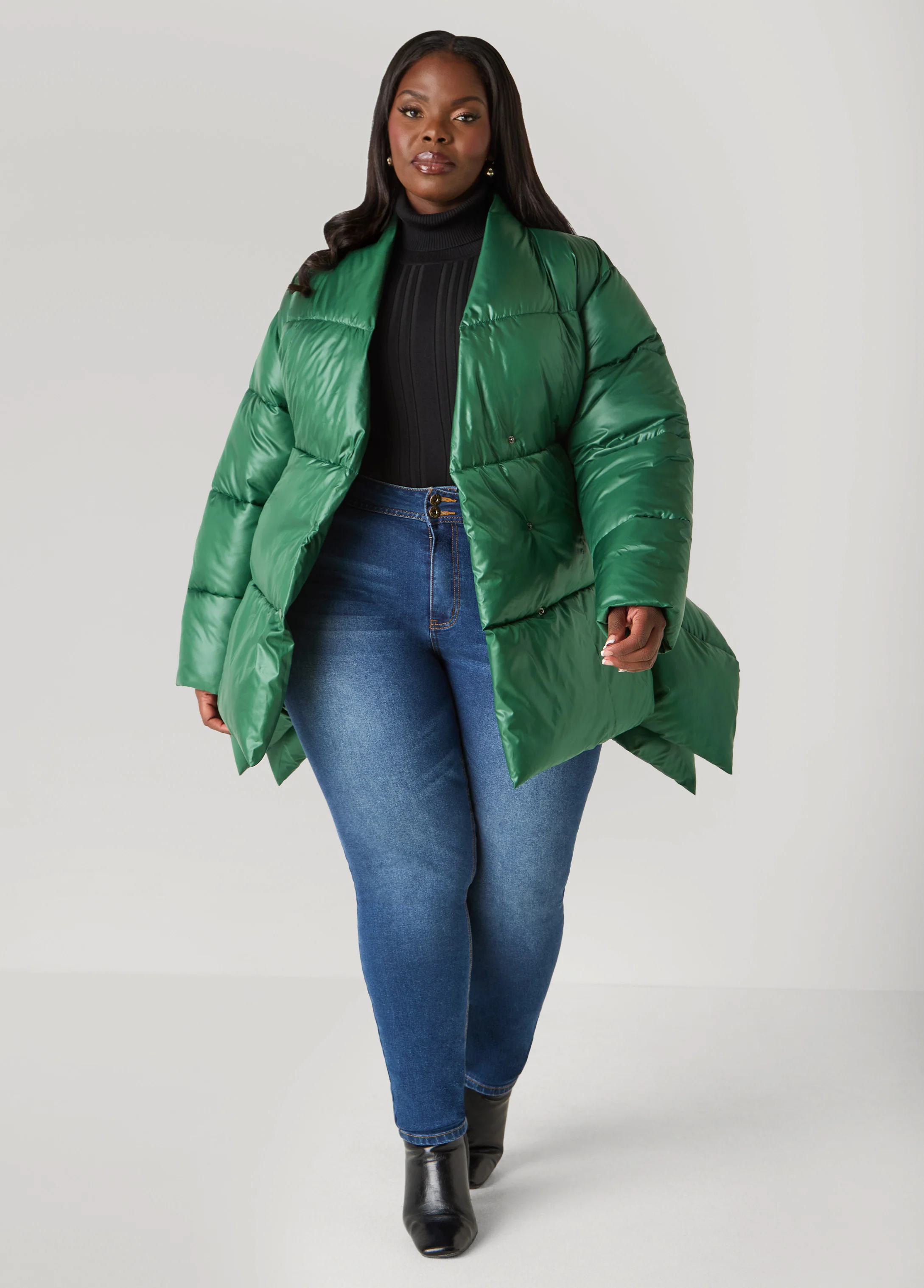Asymmetric Belted Puffer Jacket - Image 5