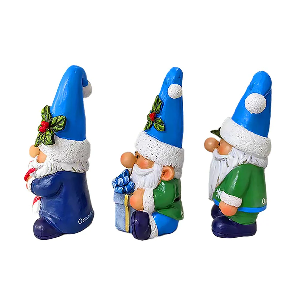Set of Three Christmas Gnome Figurines - Image 4