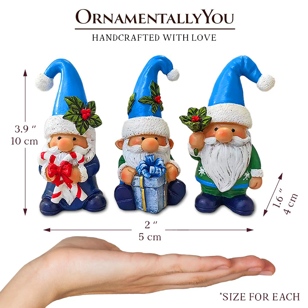 Set of Three Christmas Gnome Figurines - Image 5