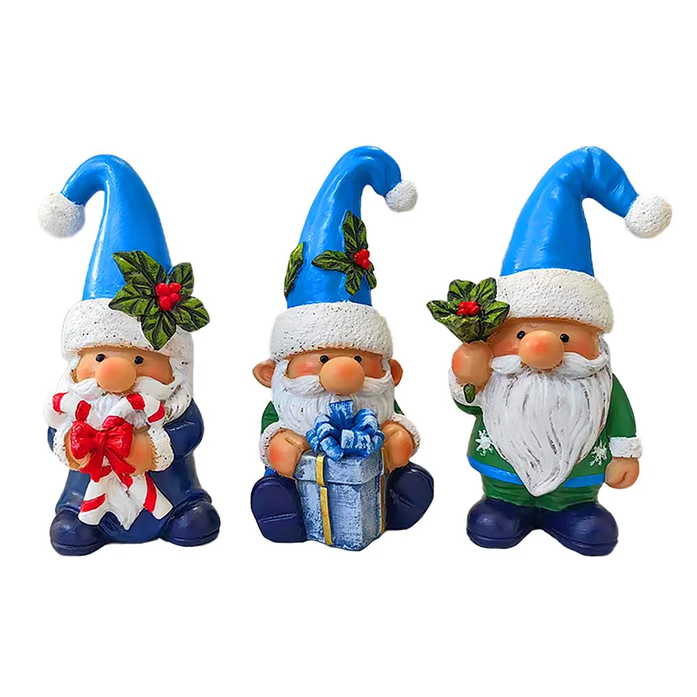 Set of Three Christmas Gnome Figurines - Image 6