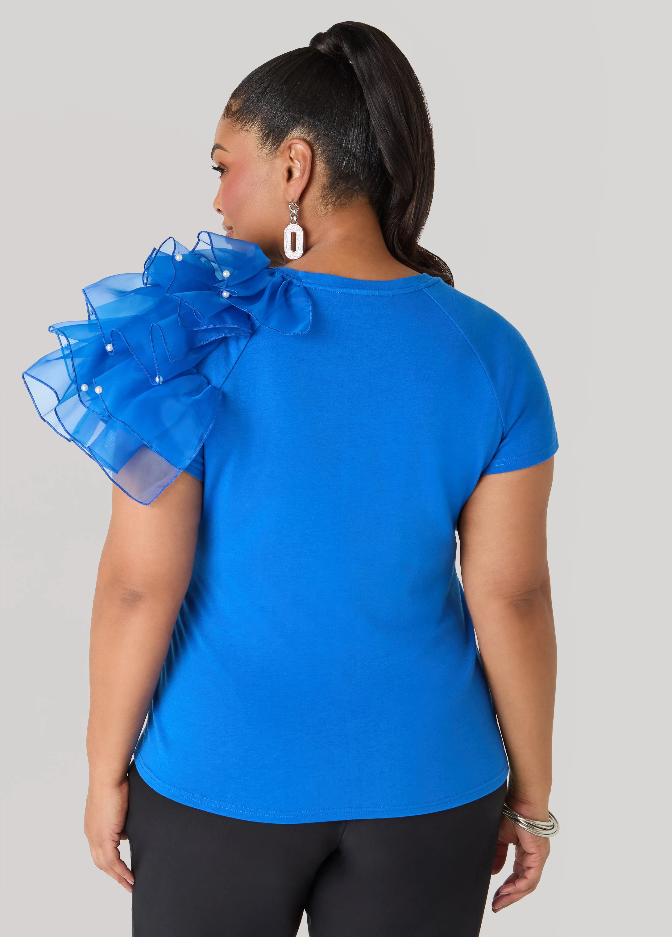 Slay Embellished Ruffled Tee - Image 2