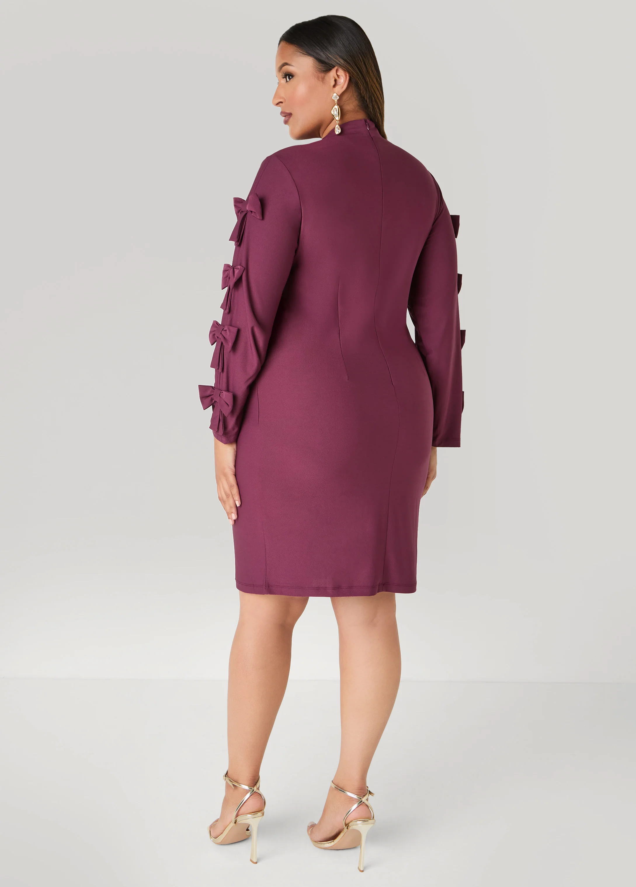 Bow Embellished Cutout Dress - Image 2