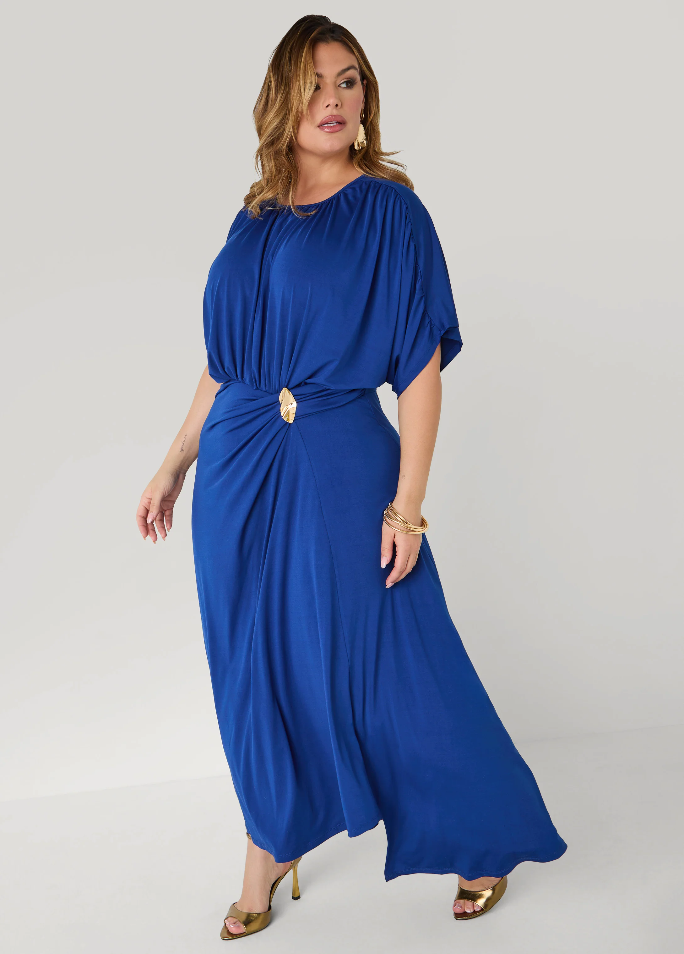 Embellished Gathered Maxi Dress - Image 3