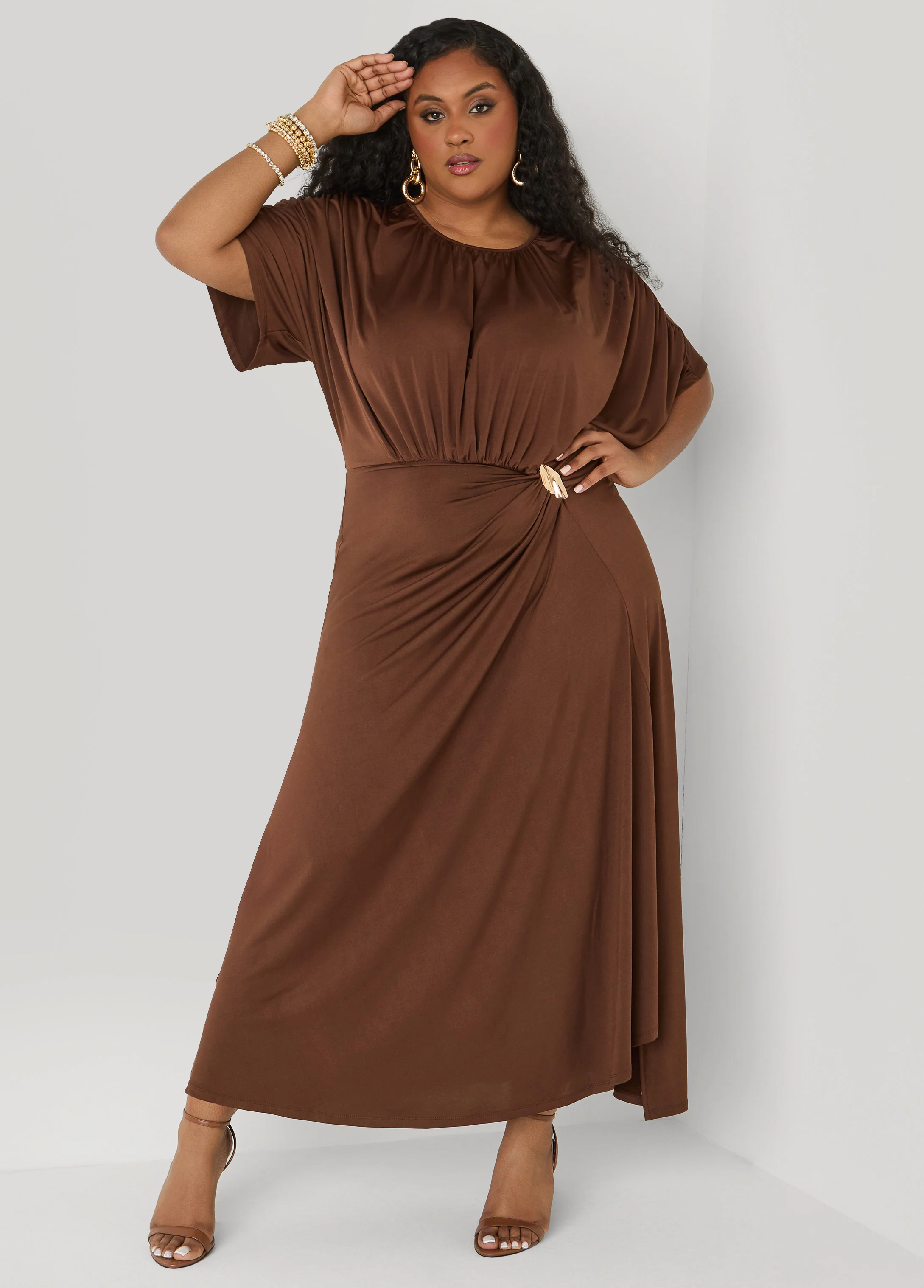 Embellished Gathered Maxi Dress - Image 6