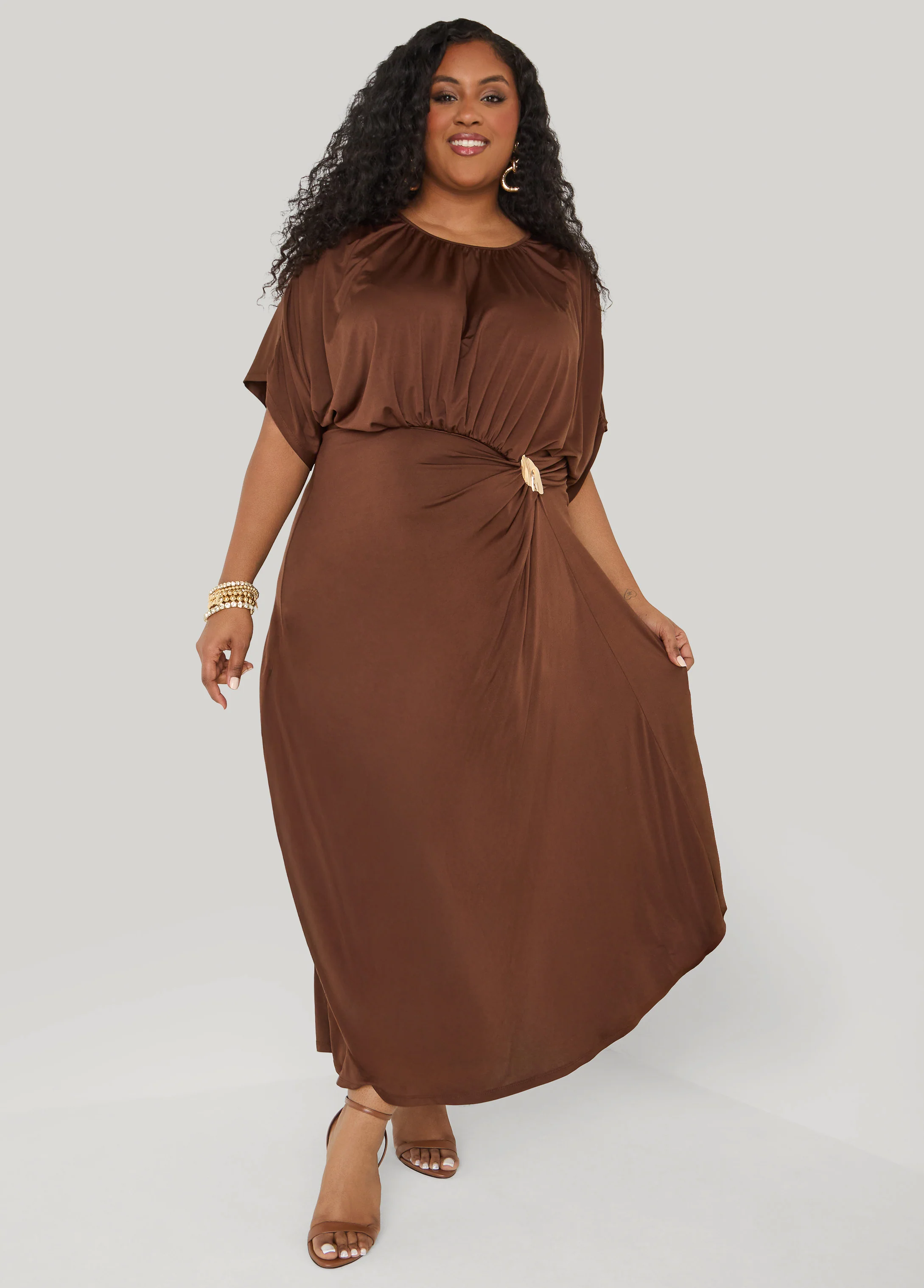 Embellished Gathered Maxi Dress - Image 8