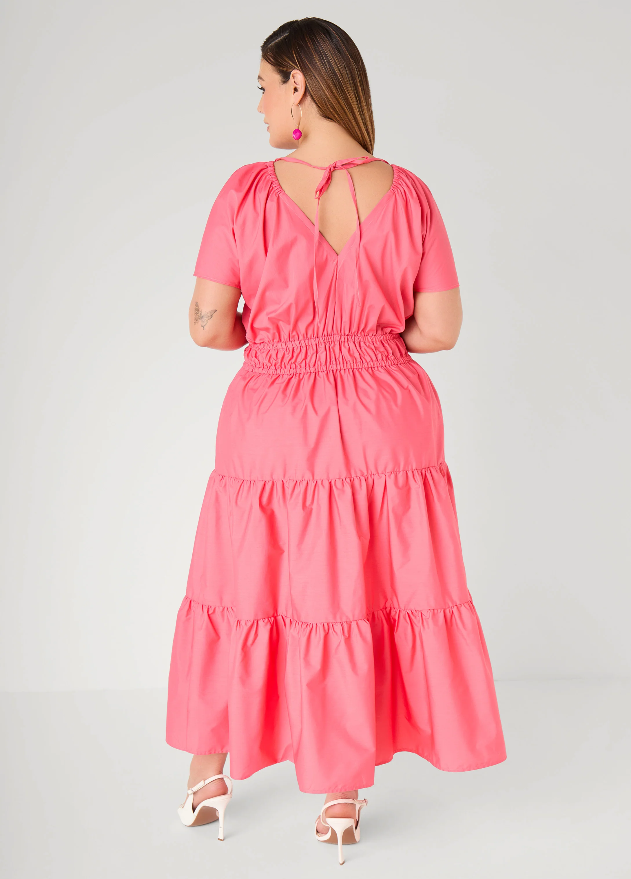 Tie Back A Line Maxi Dress - Image 2