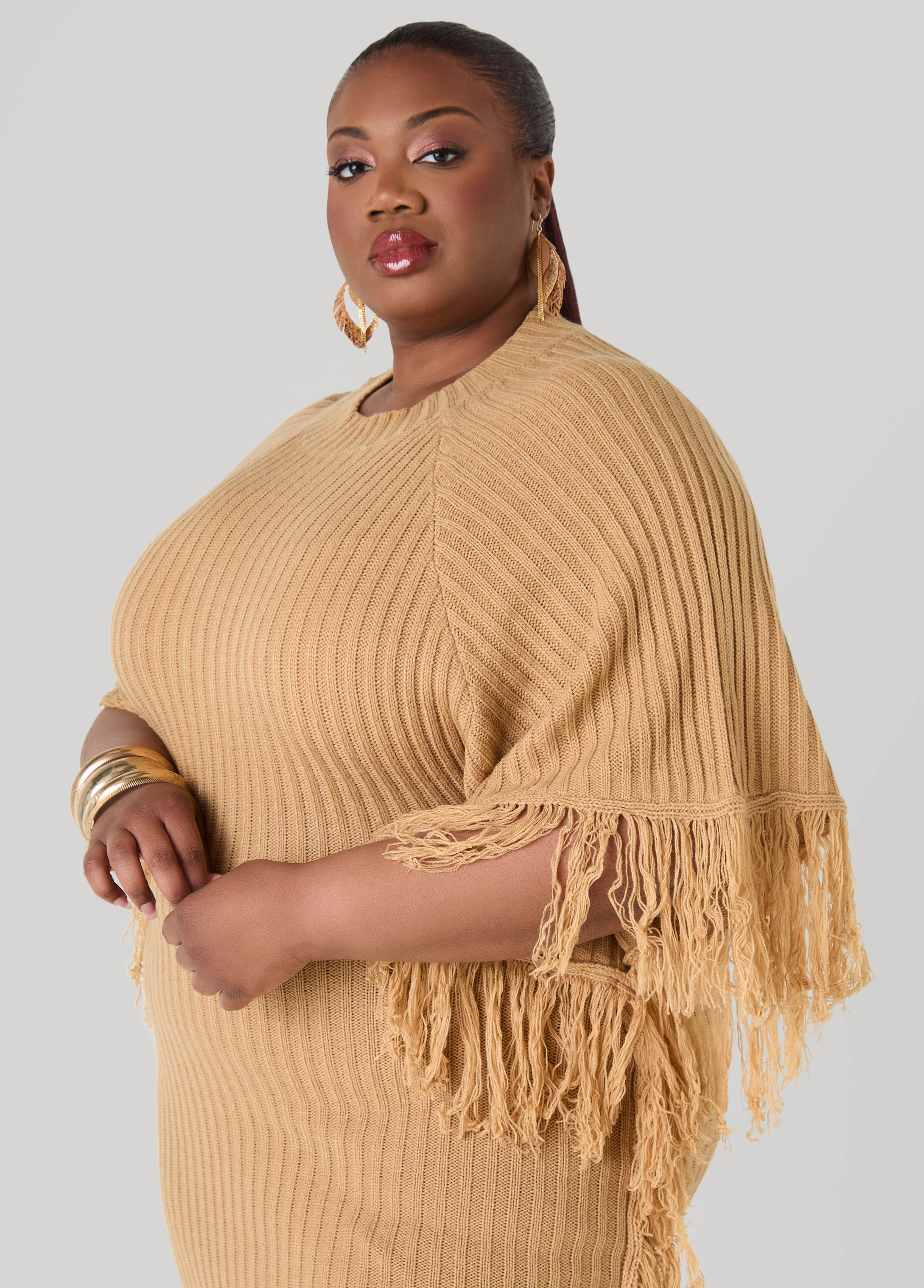 Fringed Maxi Sweater Dress - Image 7