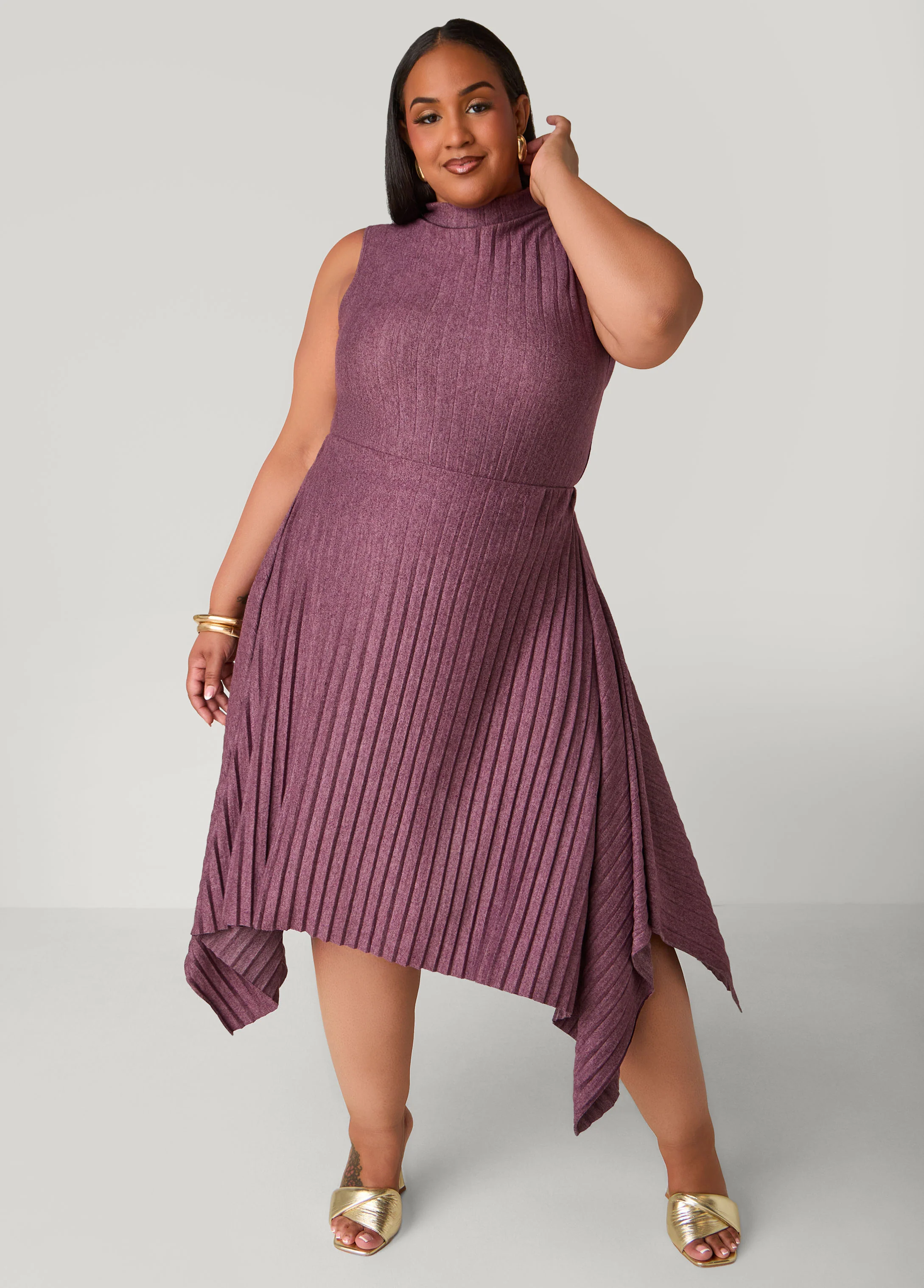 Asymmetric Pleated Skirt - Image 2